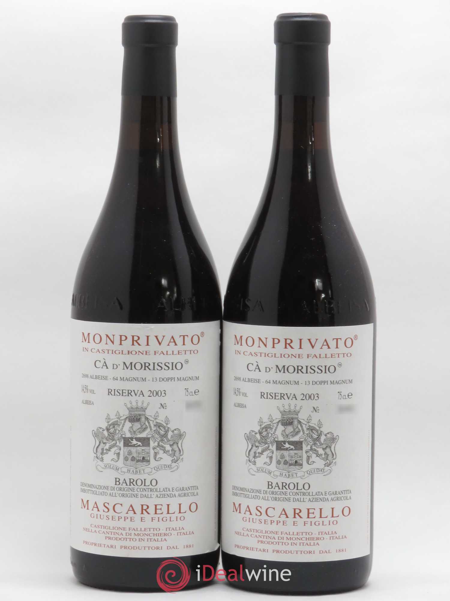 Barolo DOCG Monprivato Giuseppe Mascarello Riserva 2003 - Posten von 2 Flaschen - 0