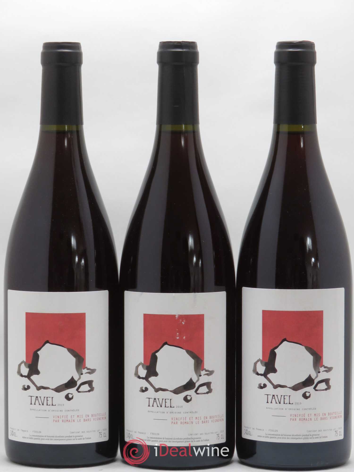 Tavel Romain Le Bars 2019 - Lot de 3 bouteilles - 0