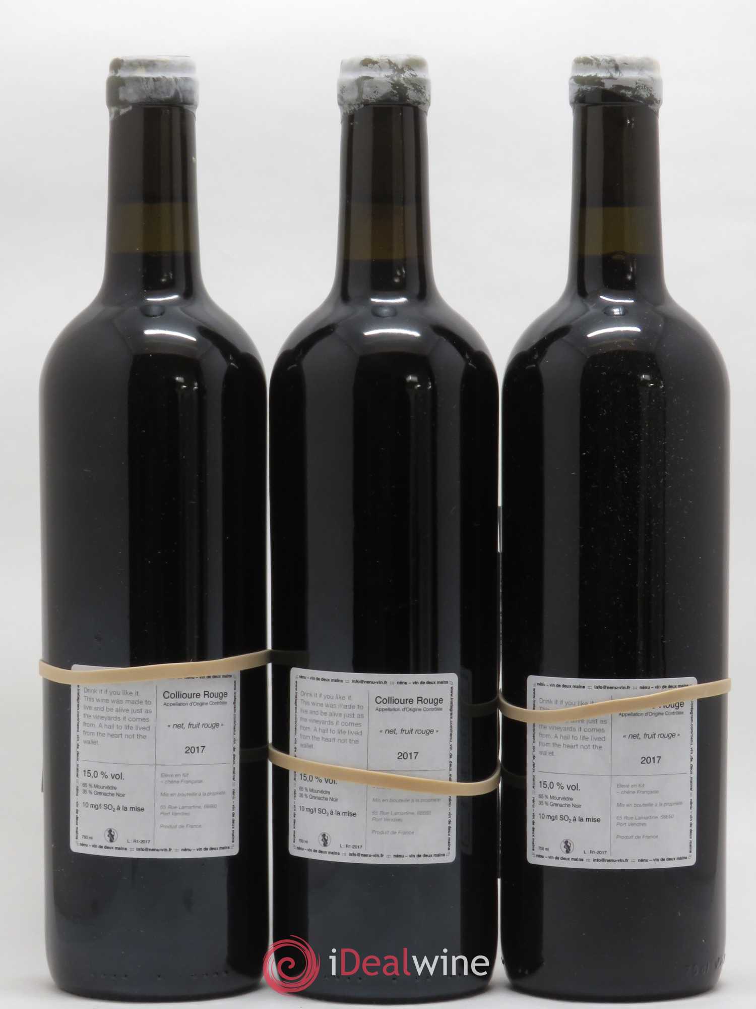 Collioure Vin de Deux Mains Net Fruit rouge Domaine Nénu - Rasmus Aamand Olesen 2017 - Posten von 3 Flaschen - 1