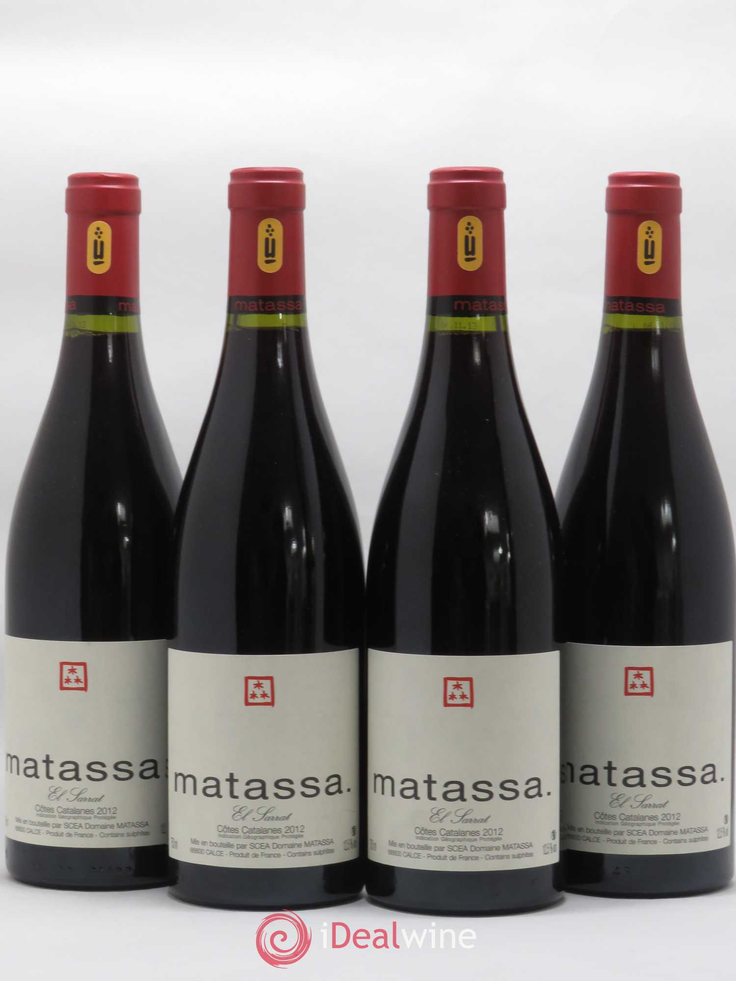 Côtes Catalanes Matassa El Sarrat 2012 - Lot de 4 bouteilles - 0