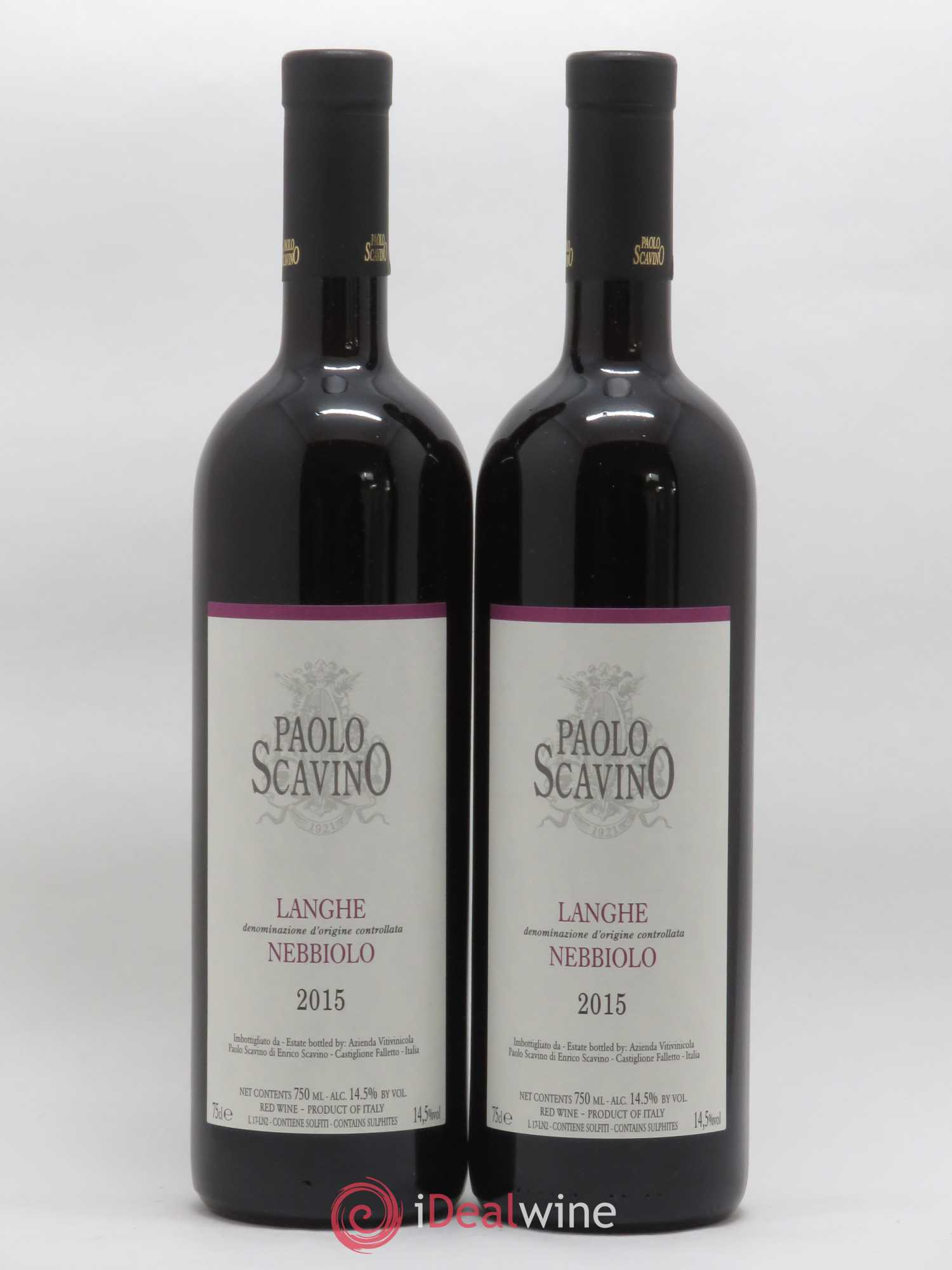 Langhe Nebbiolo Paolo Scavino 2015 - Lot de 2 bouteilles - 0