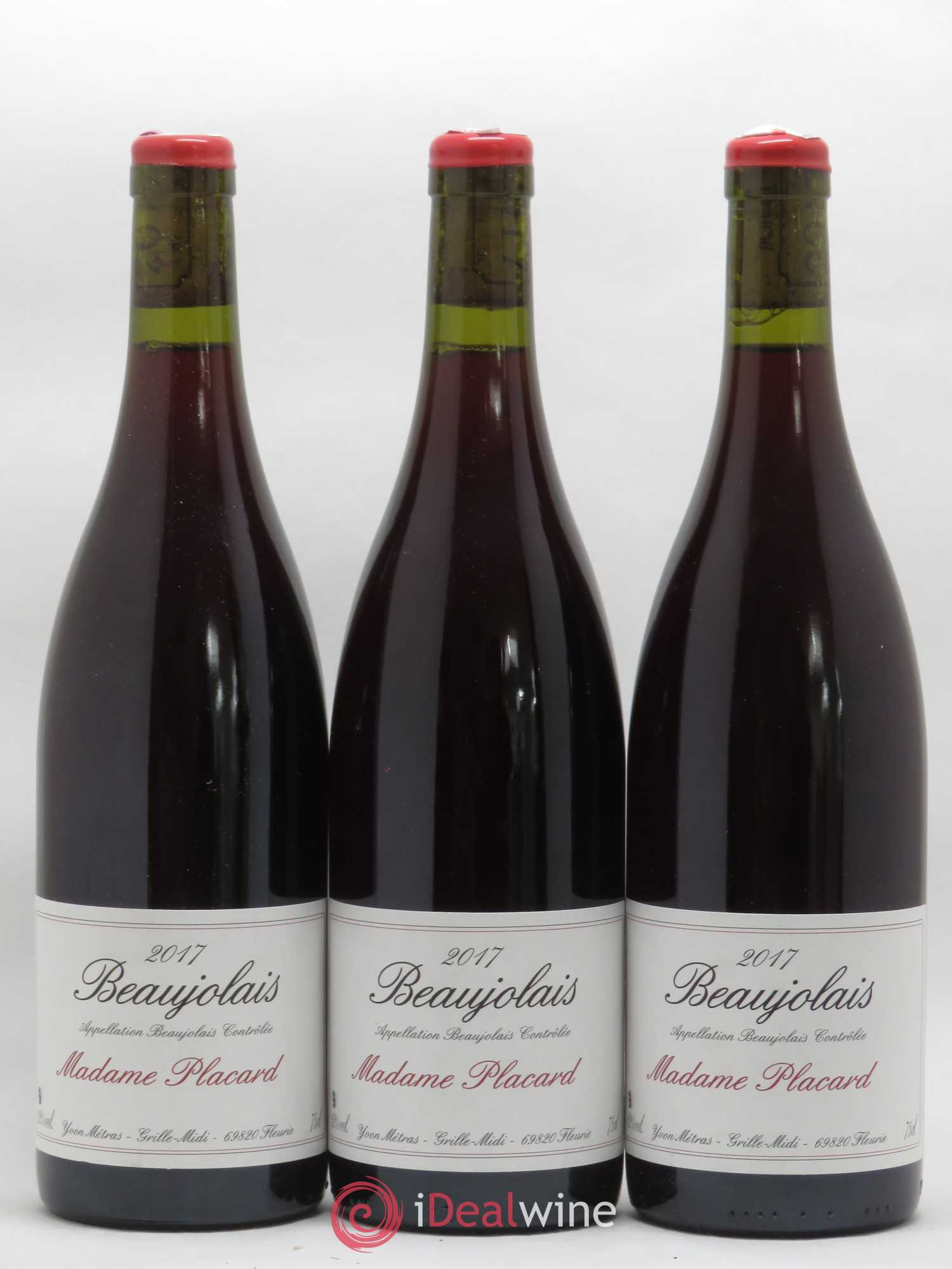 Beaujolais Madame Placard Yvon Métras 2017 - Lot de 3 bouteilles - 0