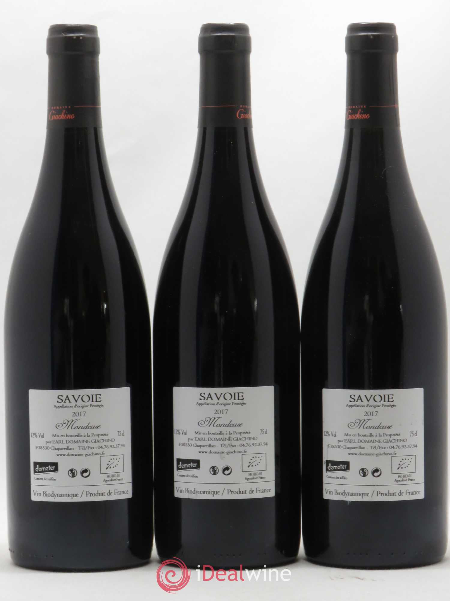 Vin de Savoie Mondeuse Giachino 2017 - Lot de 3 bouteilles - 1