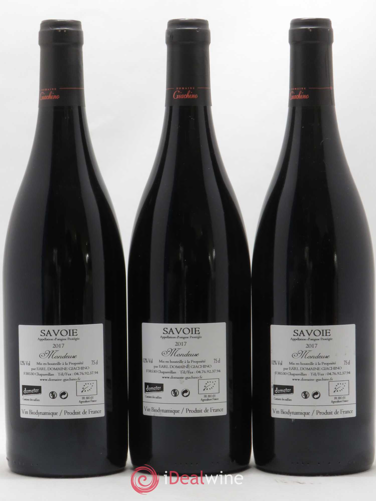 Vin de Savoie Mondeuse Giachino 2017 - Lot de 3 bouteilles - 1