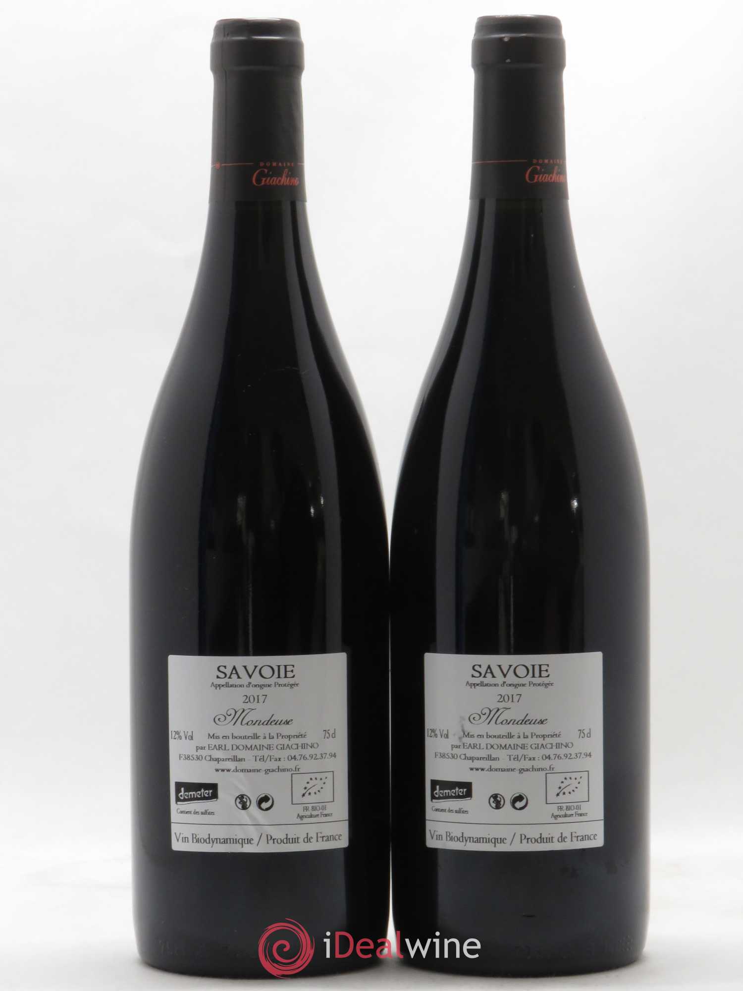 Vin de Savoie Mondeuse Giachino 2017 - Lot de 2 bouteilles - 1