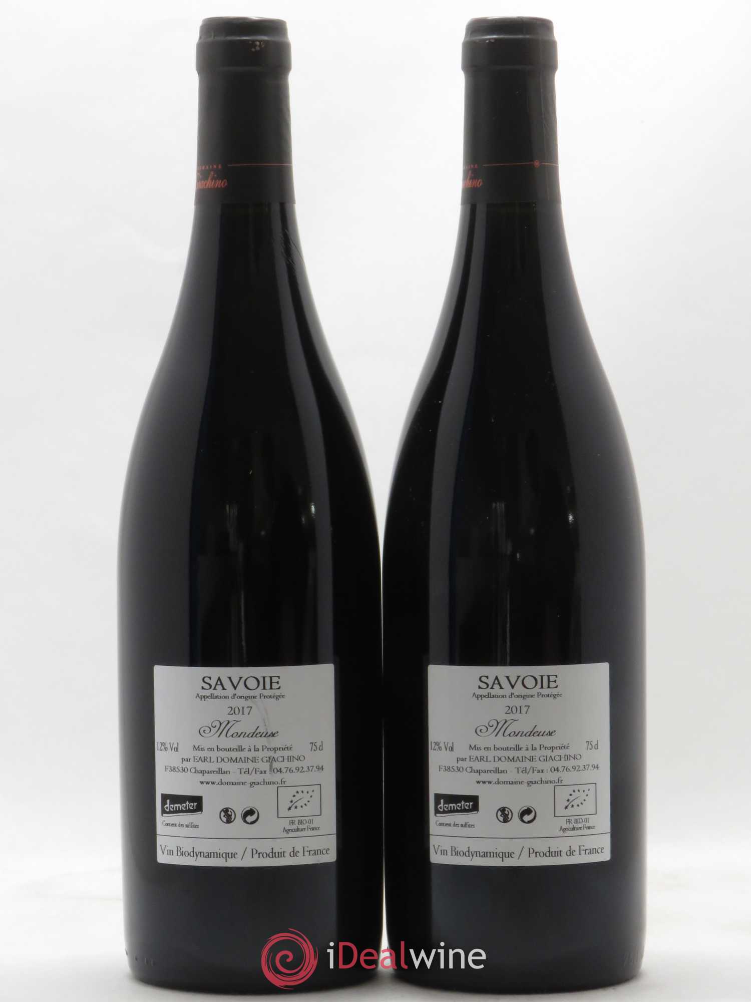 Vin de Savoie Mondeuse Giachino 2017 - Lot de 2 bouteilles - 1