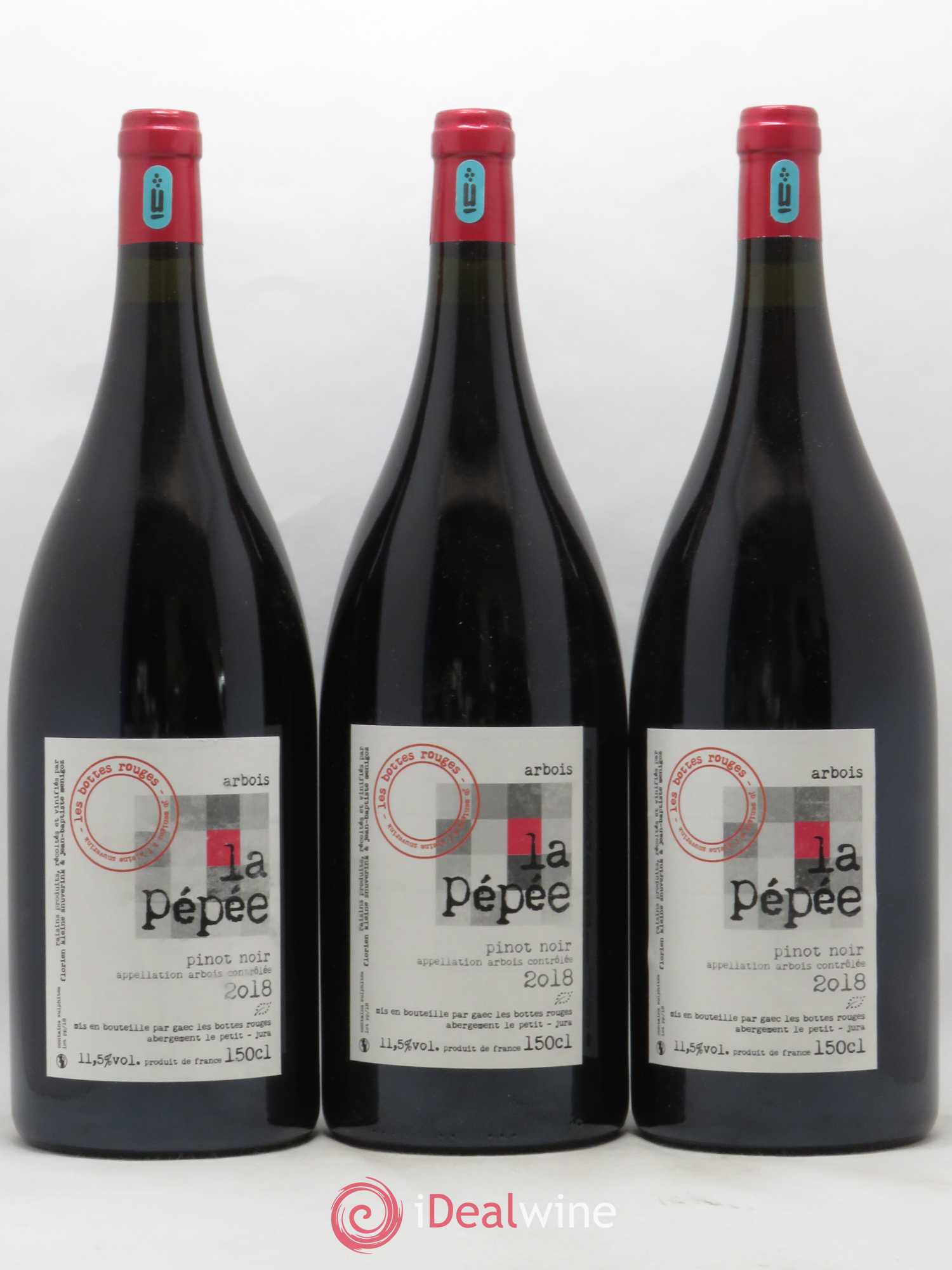 Arbois La Pépée Les Bottes Rouges 2018 - Lot of 3 magnums - 0