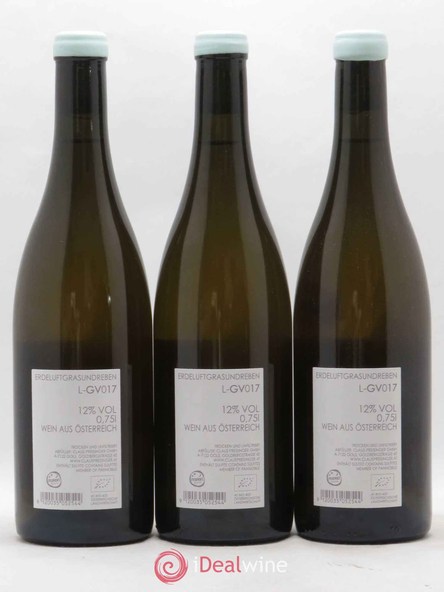 Autriche GV Erdeluftgrasundreben Claus Presinger 2017 - Posten von 3 Flaschen - 1
