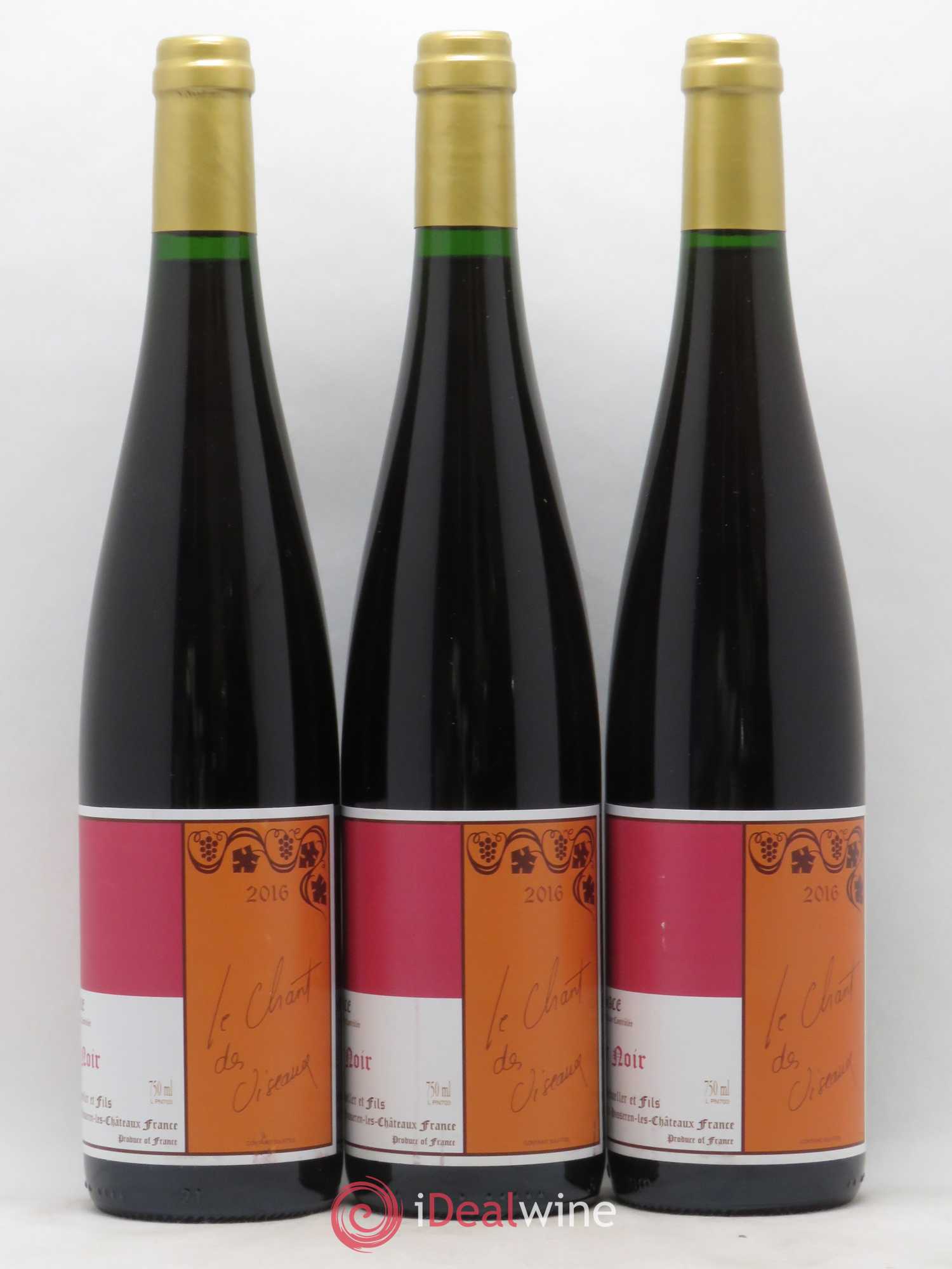 Alsace Pinot noir Le Chant des Oiseaux Gérard Schueller (Domaine) 2016 - Lot de 3 bouteilles - 1