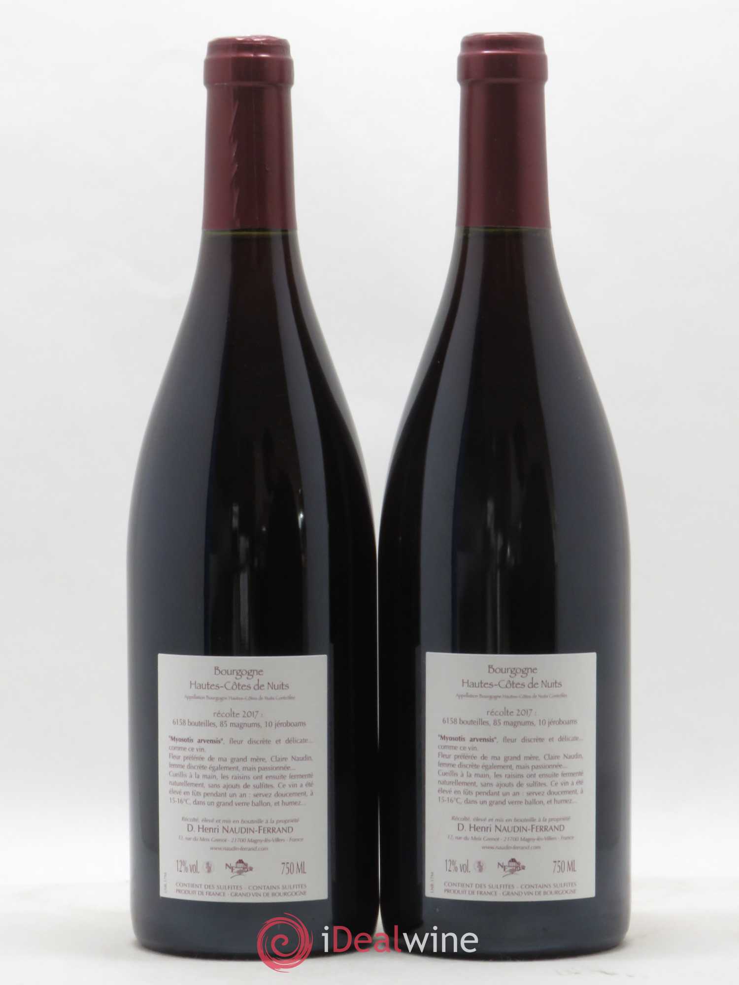 Hautes-Côtes de Nuits Myosotis Arvensis Naudin-Ferrand (Domaine) 2017 - Lot de 2 bouteilles - 1