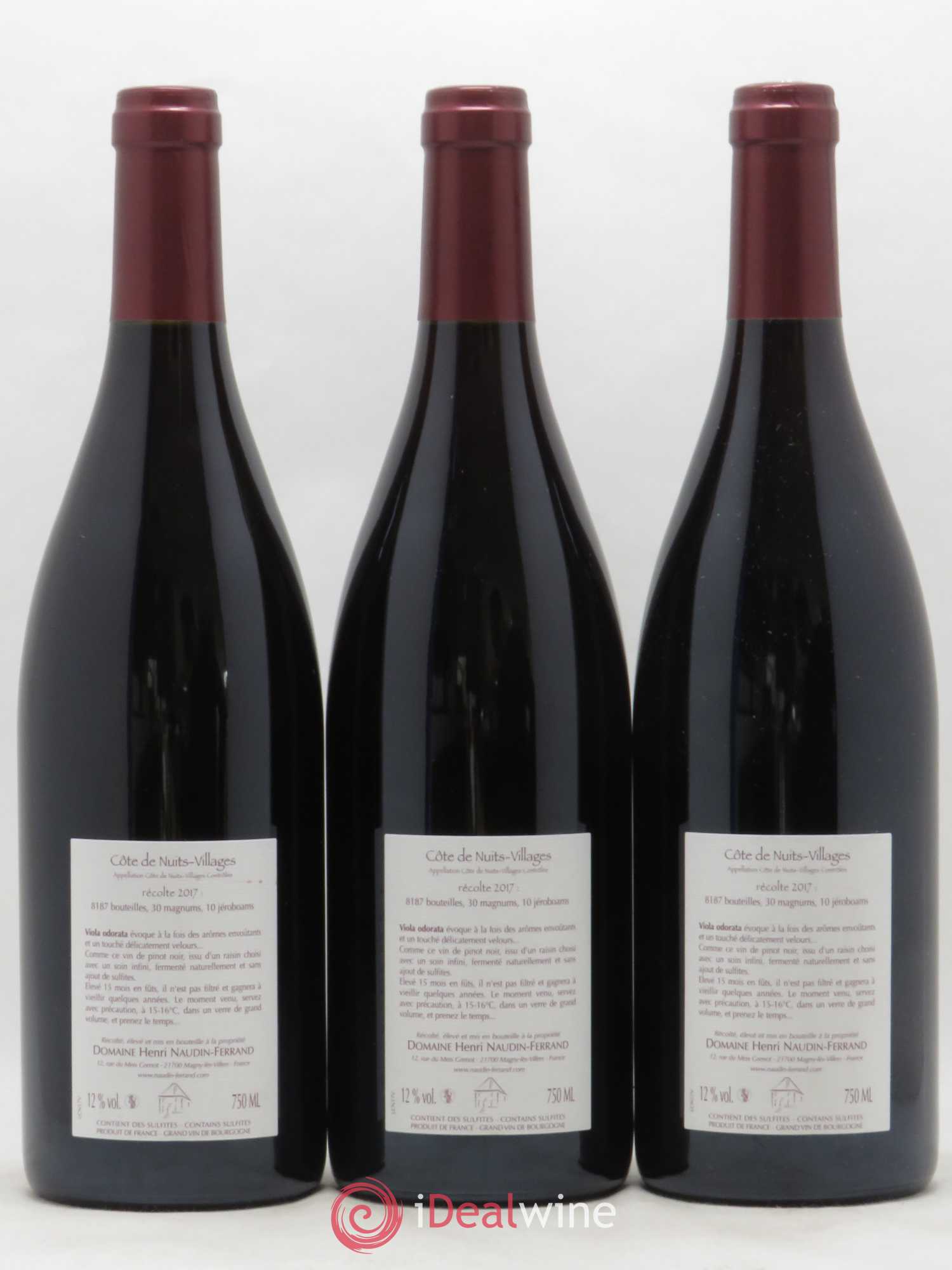 Côte de Nuits-Villages Viola Odorata Naudin-Ferrand (Domaine) 2017 - Lot de 3 bouteilles - 1