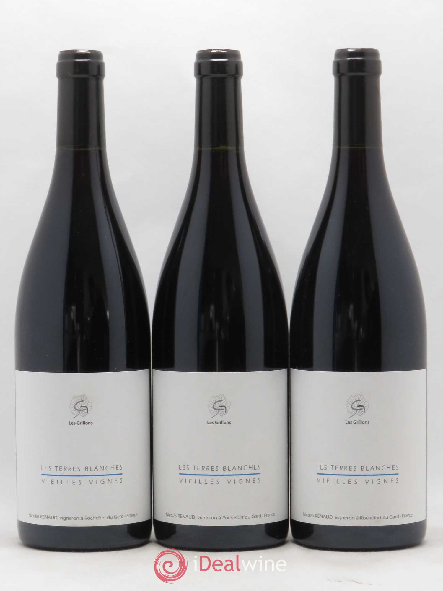 Vin de France Les Terres Blanches Vieilles vignes Clos des Grillons 2018 - Lot de 3 bouteilles - 0