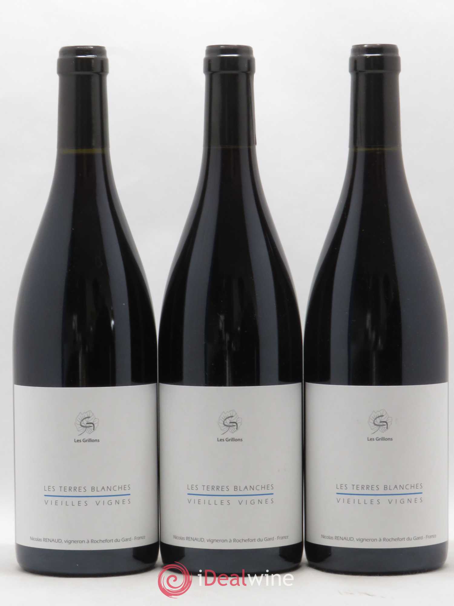 Vin de France Les Terres Blanches Vieilles vignes Clos des Grillons 2018 - Lot de 3 bouteilles - 0