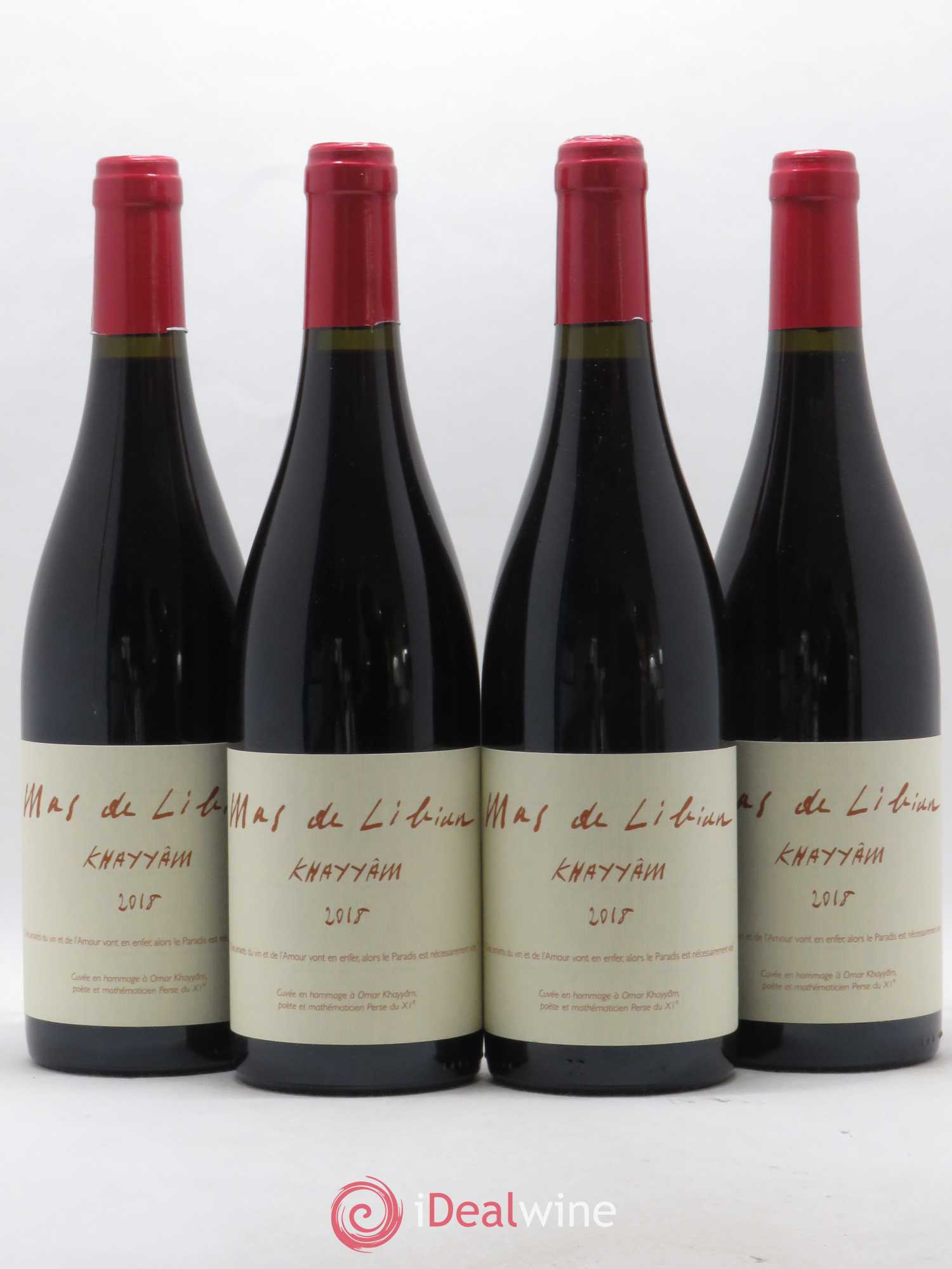 Vin de France (anciennement Côtes-du-Rhône) Khayyam Mas de Libian 2018 - Lot de 4 bouteilles - 0