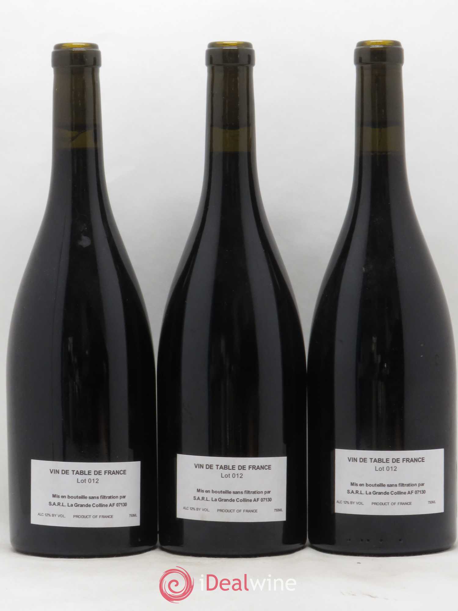 Vin de France (Ex Cornas) Hirotake Ooka - Domaine La Grande Colline 2012 - Lot de 3 bouteilles - 1