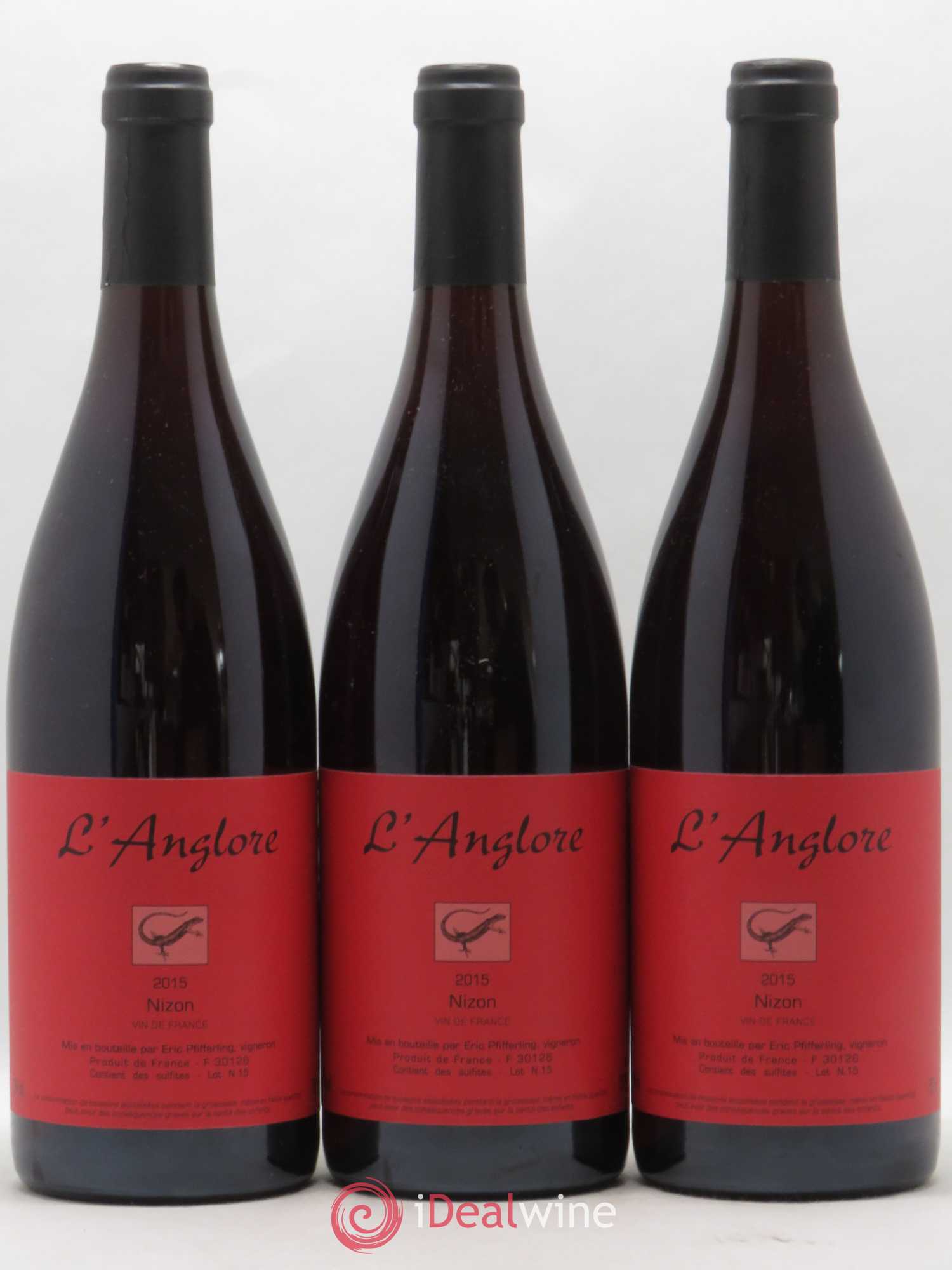 Vin de France Nizon L'Anglore 2015 - Lot de 3 bouteilles - 0