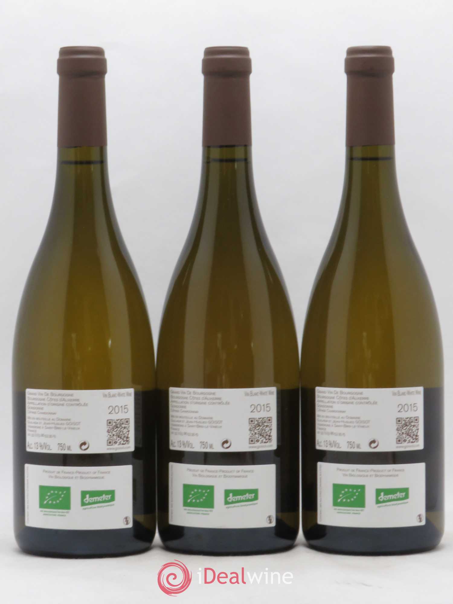 Bourgogne Côtes d'Auxerre Gondonne Goisot 2015 - Lot de 3 bouteilles - 1
