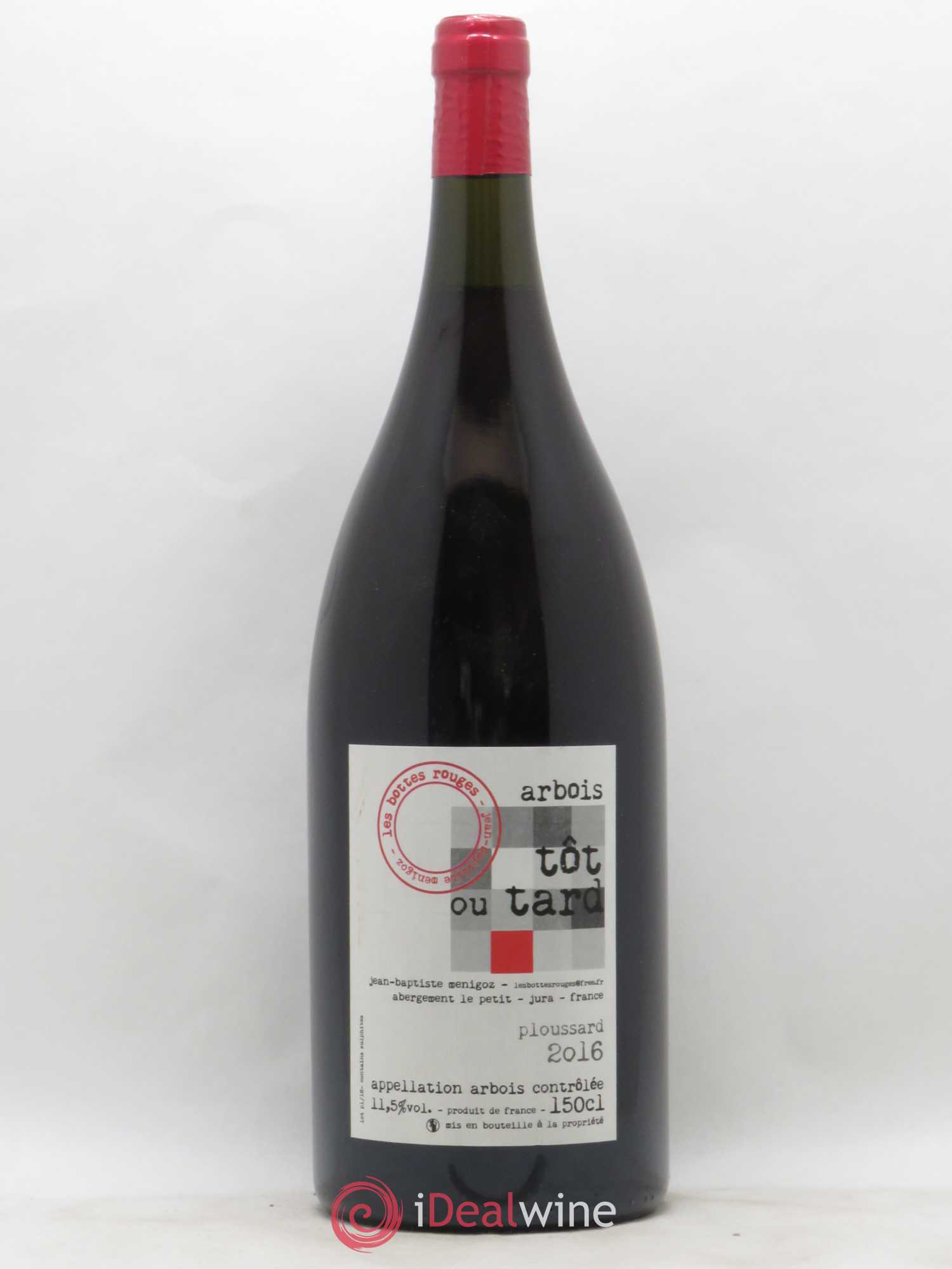 Arbois Ploussard Tot ou Tard Les Bottes Rouges 2016 - Posten von 1 Magnum - 0