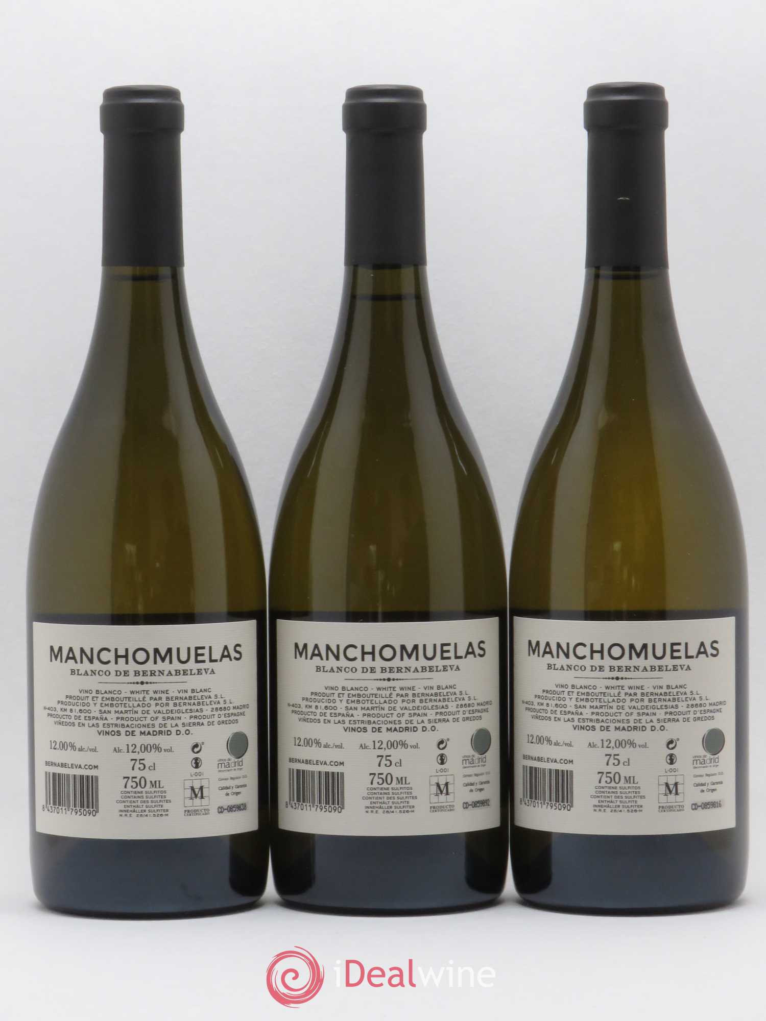 Espagne Vinos De Madrid Manchomuelas Blanco de Barnabevela 2017 - Posten von 3 Flaschen - 1