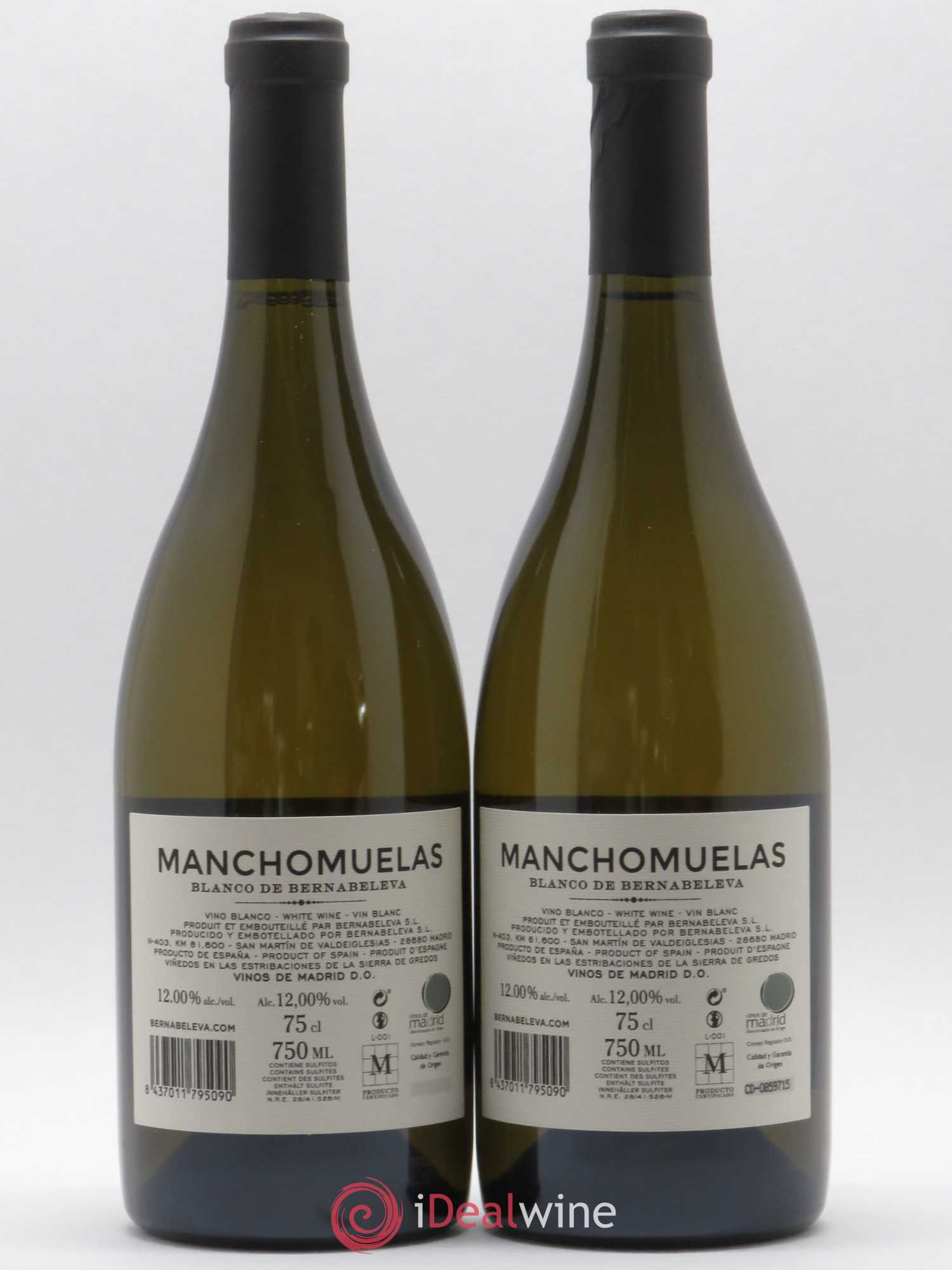 Espagne Vinos De Madrid Manchomuelas Blanco de Barnabevela 2017 - Posten von 2 Flaschen - 1