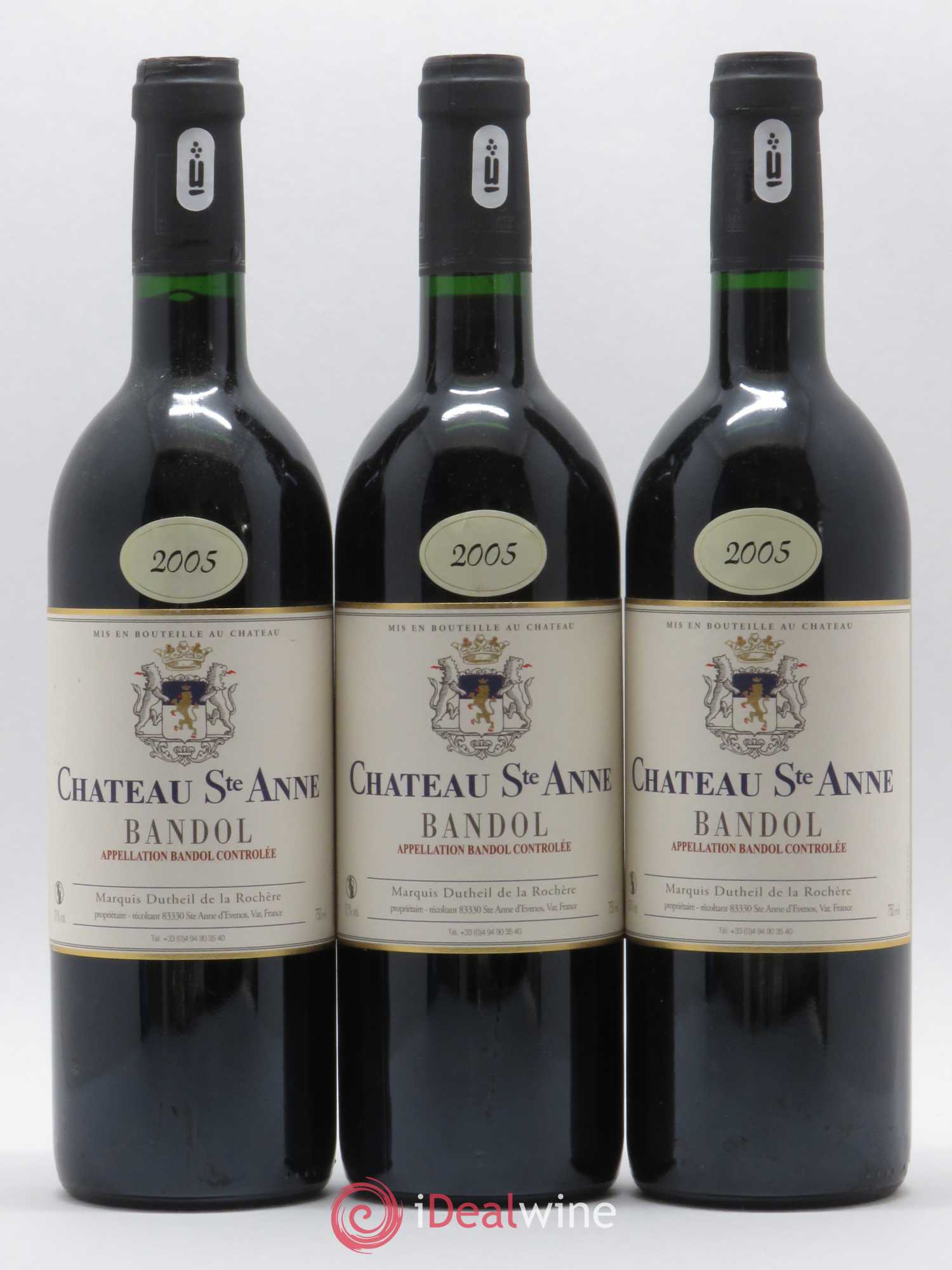 Bandol Château Saint Anne 2005 - Lot de 3 bouteilles - 0