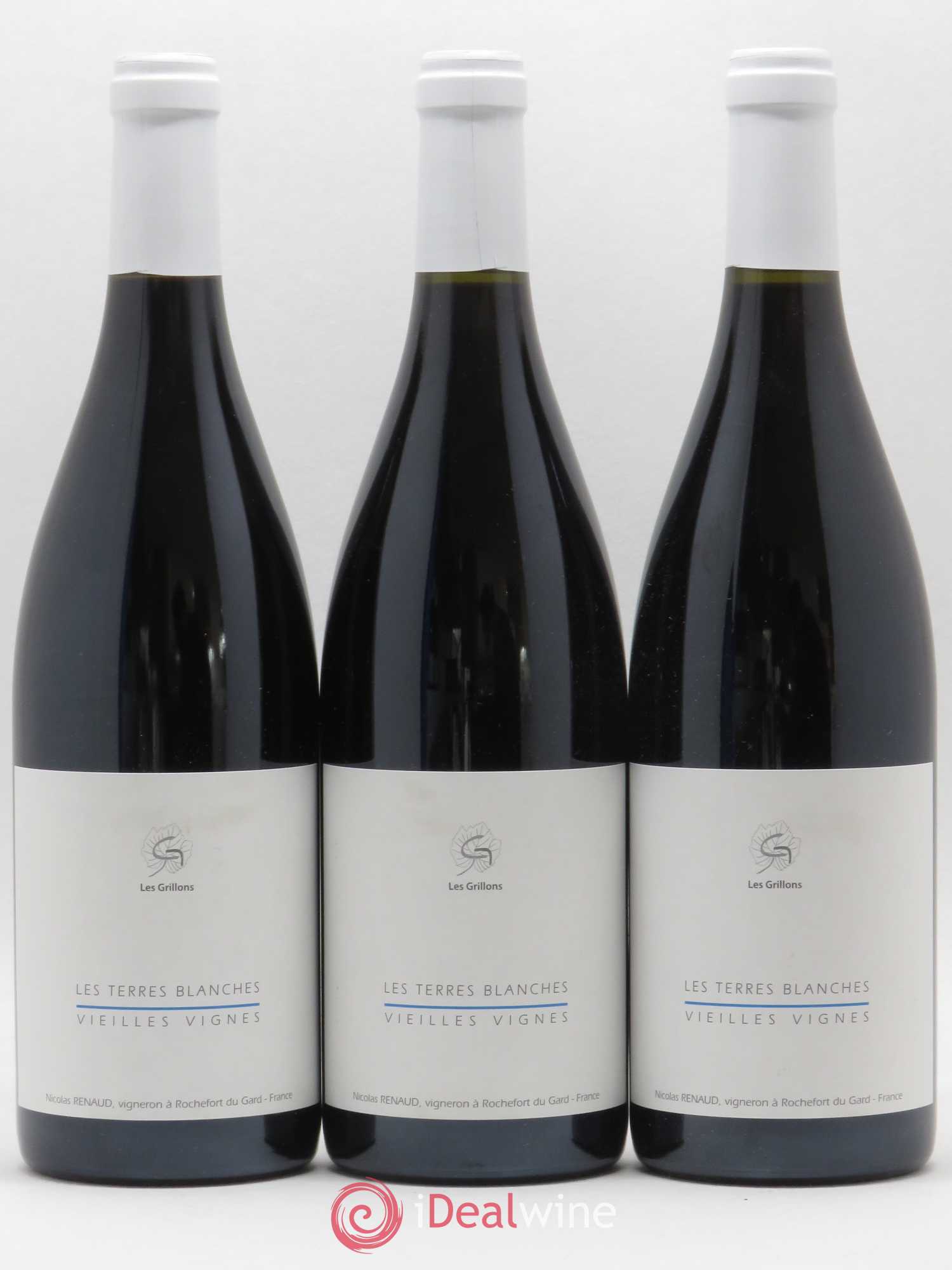 Vin de France Les Terres Blanches Vieilles vignes Clos des Grillons 2016 - Lot de 3 bouteilles - 0