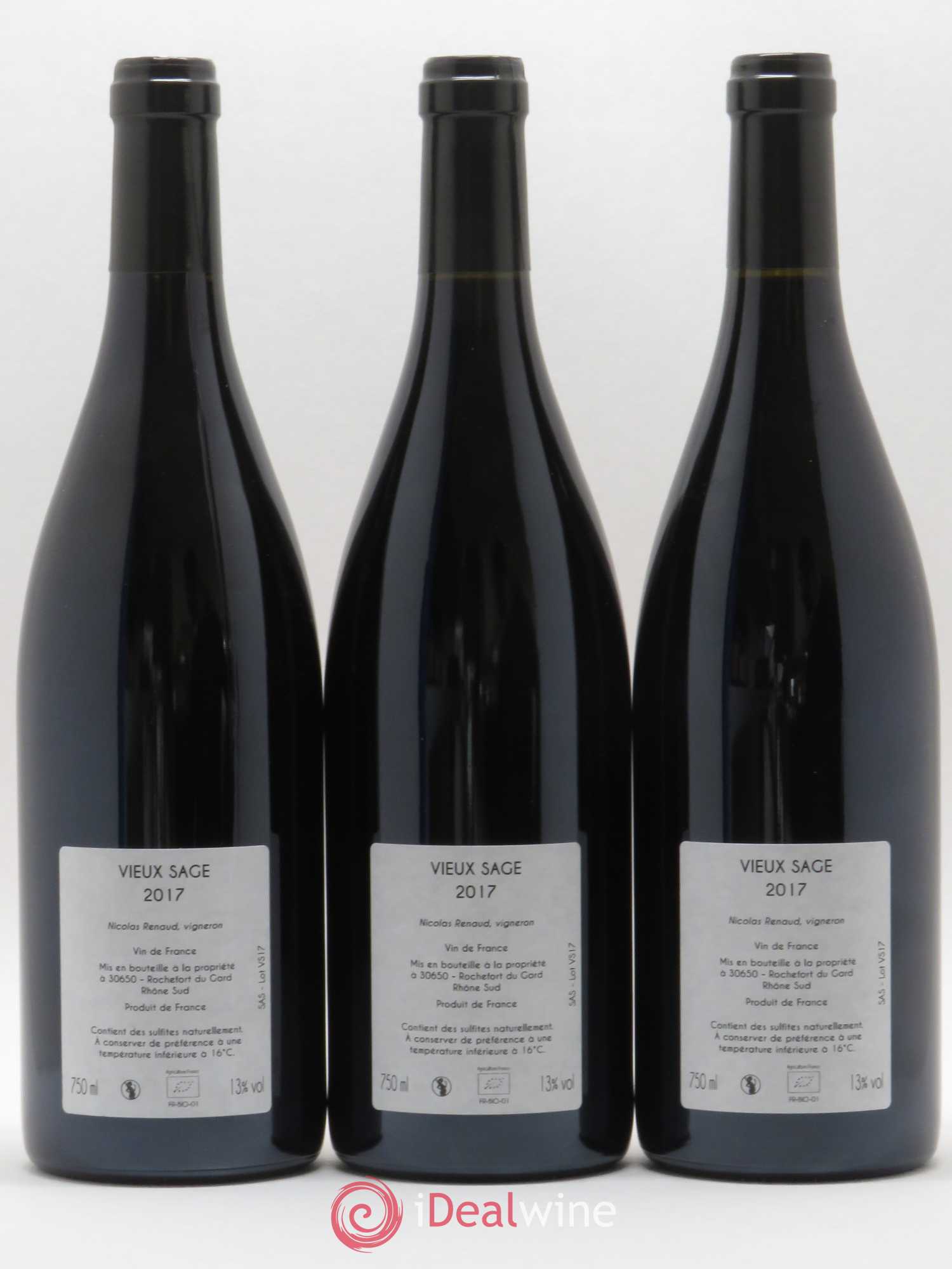 Vin de France Vieux sage Clos des Grillons 2017 - Posten von 3 Flaschen - 1