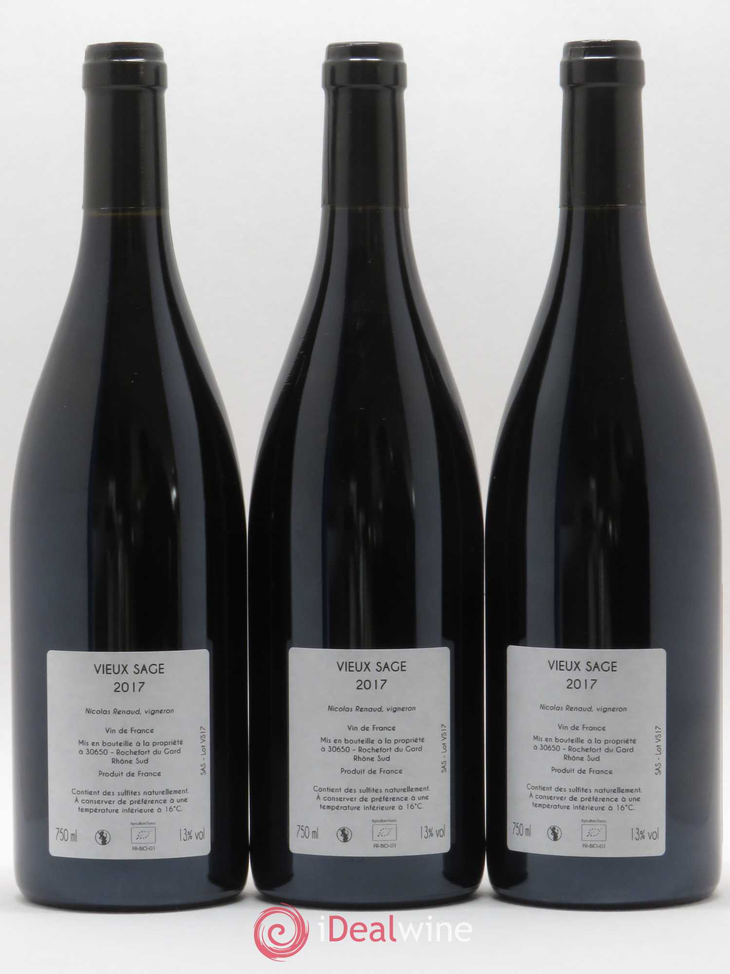Vin de France Vieux sage Clos des Grillons 2017 - Posten von 3 Flaschen - 1