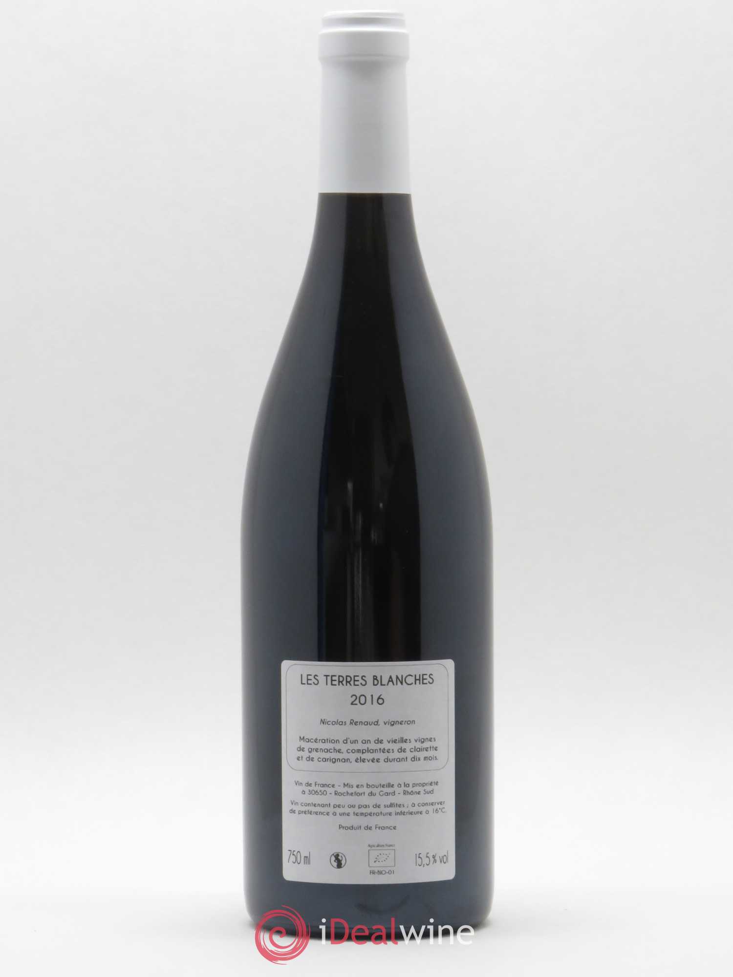 Vin de France Les Terres Blanches Vieilles vignes Clos des Grillons 2016 - Lot de 1 bouteille - 1