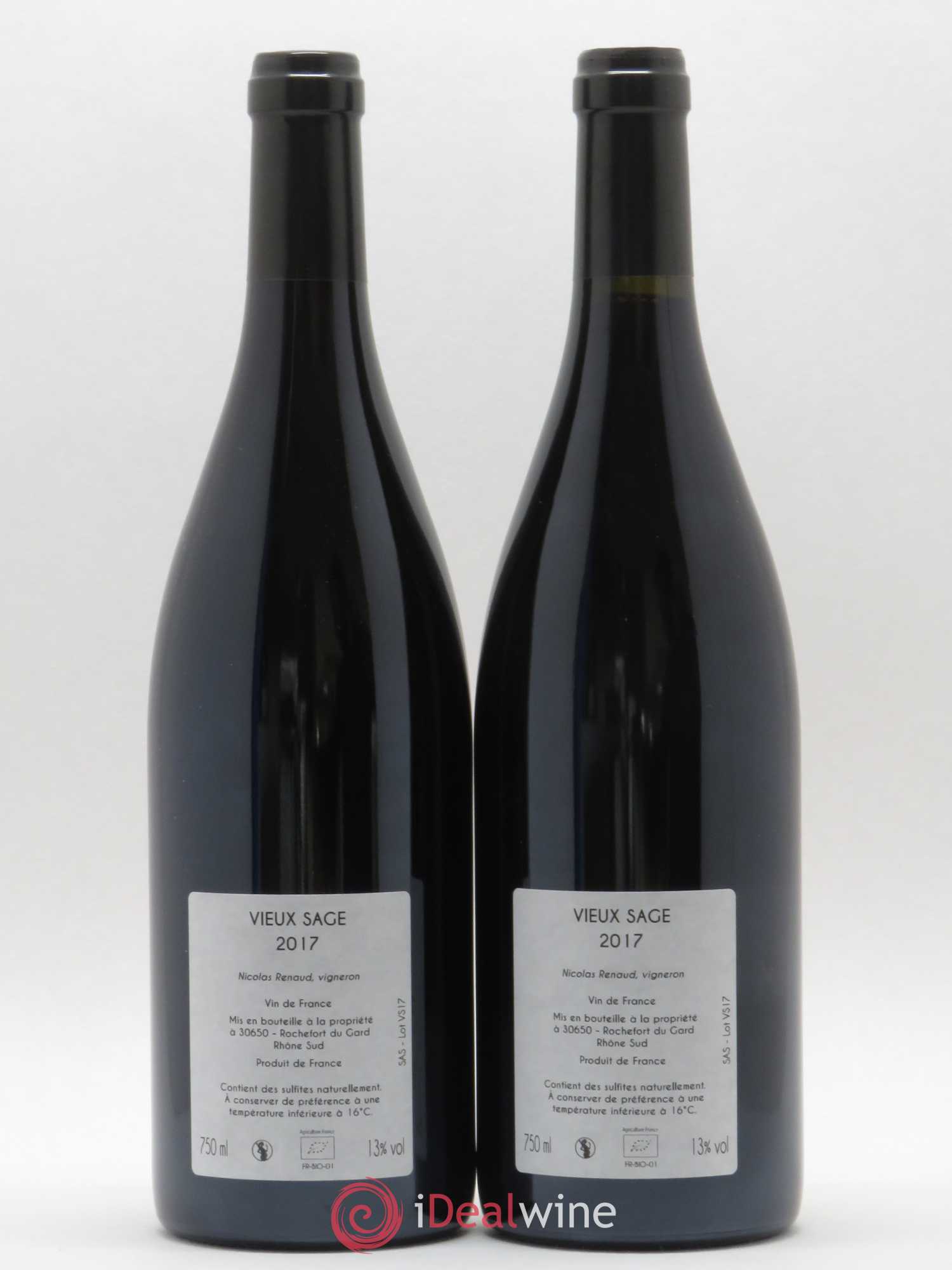 Vin de France Vieux sage Clos des Grillons 2017 - Posten von 2 Flaschen - 1