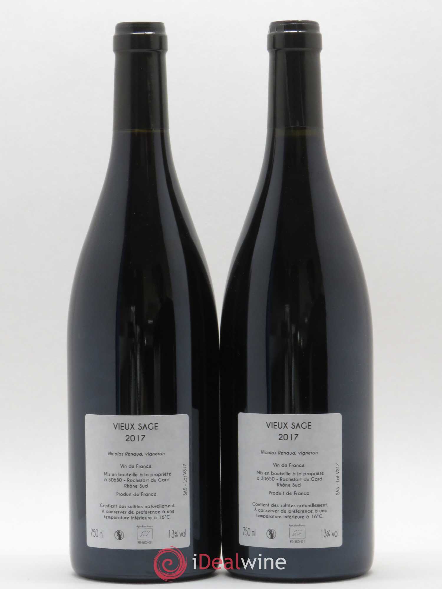 Vin de France Vieux sage Clos des Grillons 2017 - Posten von 2 Flaschen - 1