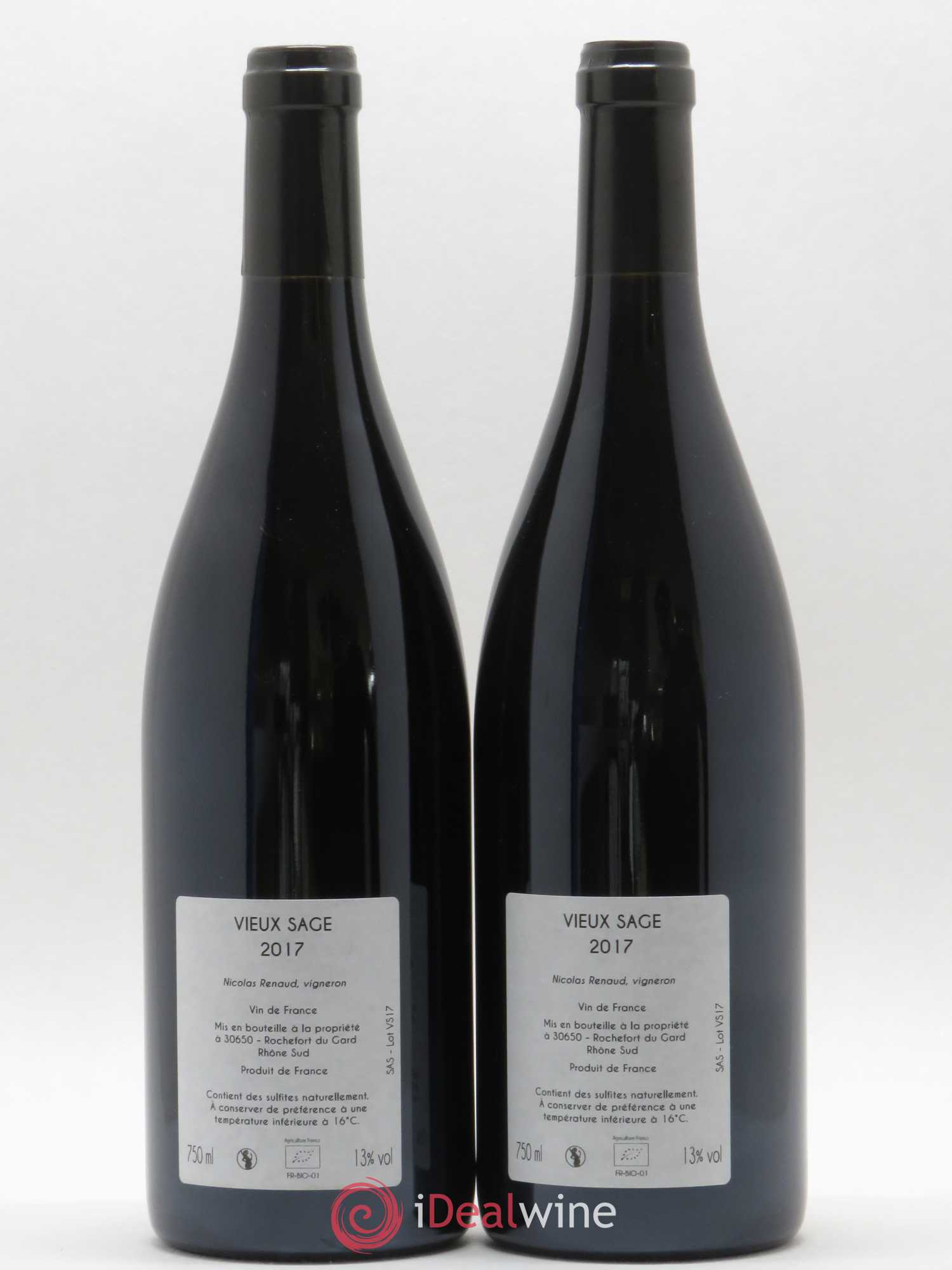 Vin de France Vieux sage Clos des Grillons 2017 - Posten von 2 Flaschen - 1