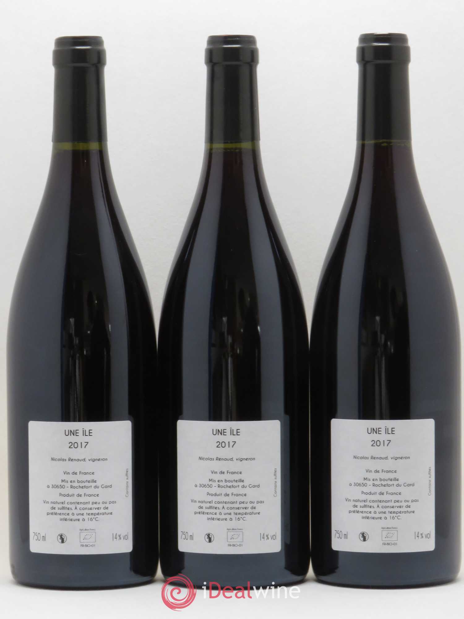 Vin de France Une Ile Clos des Grillons 2017 - Lot de 3 bouteilles - 1