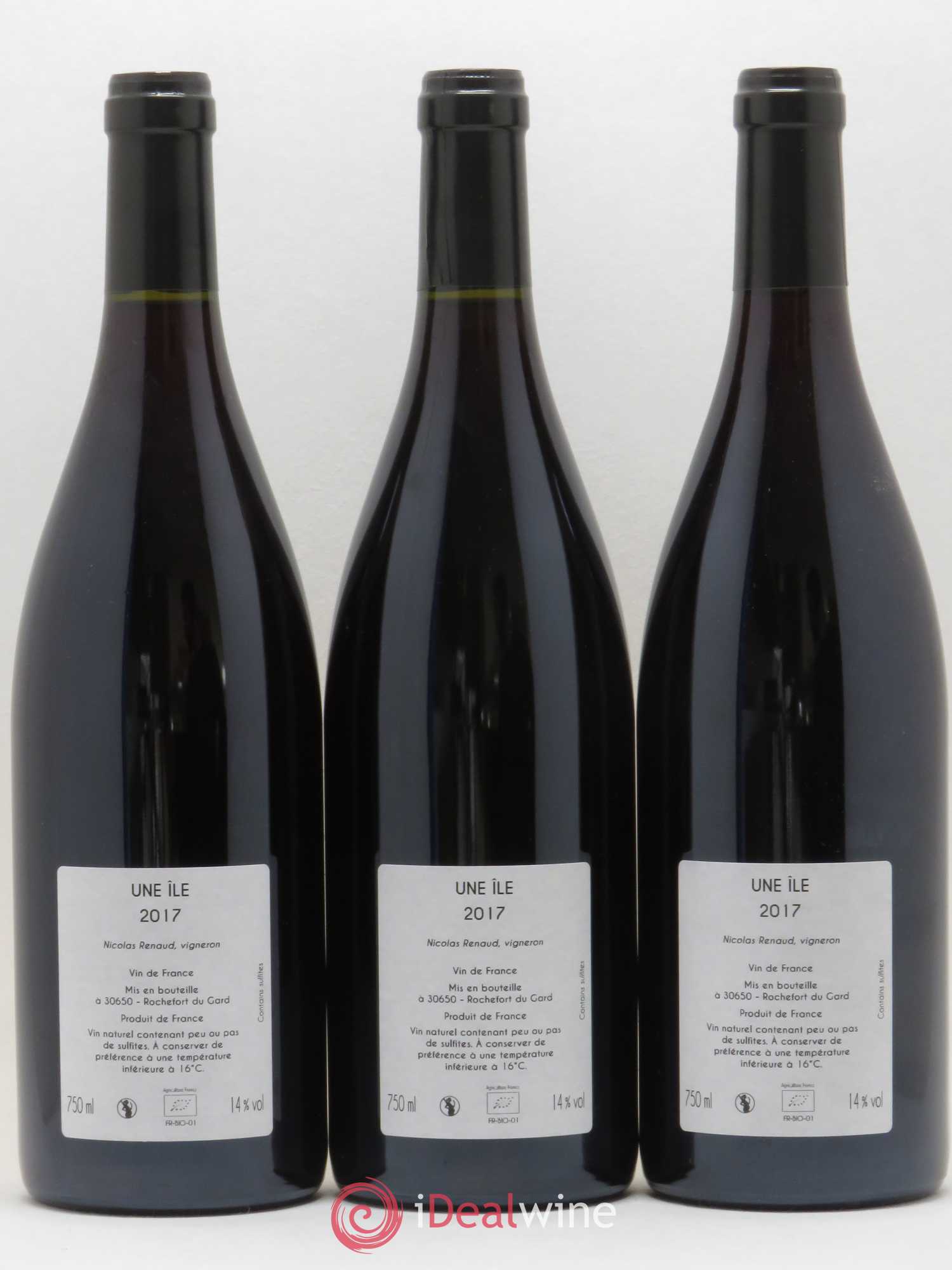 Vin de France Une Ile Clos des Grillons 2017 - Lot de 3 bouteilles - 1