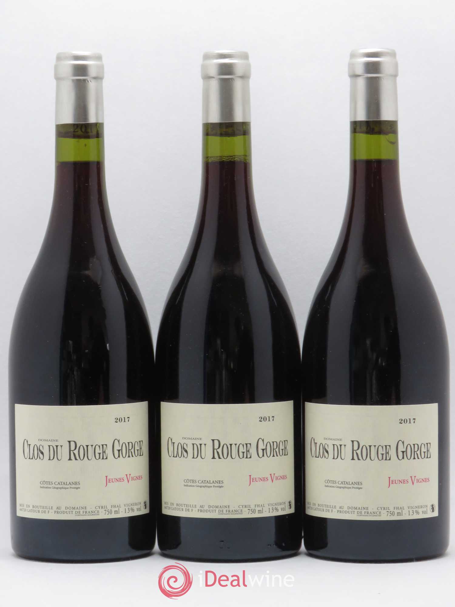 Côtes Catalanes (VDP des Côtes Catalanes) Clos du Rouge Gorge Jeunes Vignes Cyril Fhal 2017 - Lot de 3 bouteilles - 0