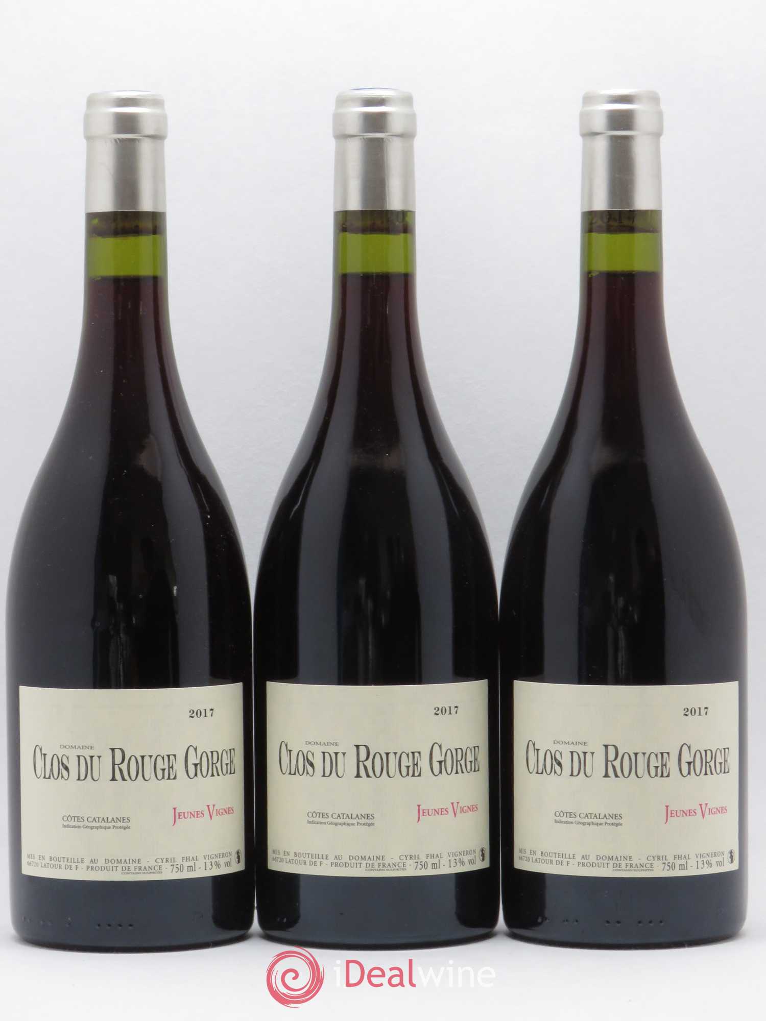 Côtes Catalanes (VDP des Côtes Catalanes) Clos du Rouge Gorge Jeunes Vignes Cyril Fhal 2017 - Lot de 3 bouteilles - 0