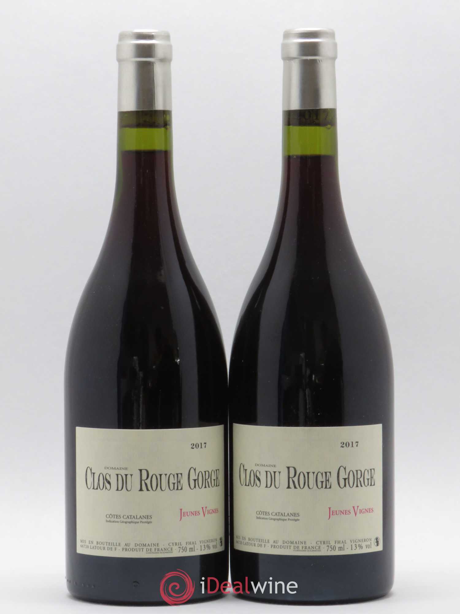 Côtes Catalanes (VDP des Côtes Catalanes) Clos du Rouge Gorge Jeunes Vignes Cyril Fhal 2017 - Lot de 2 bouteilles - 0