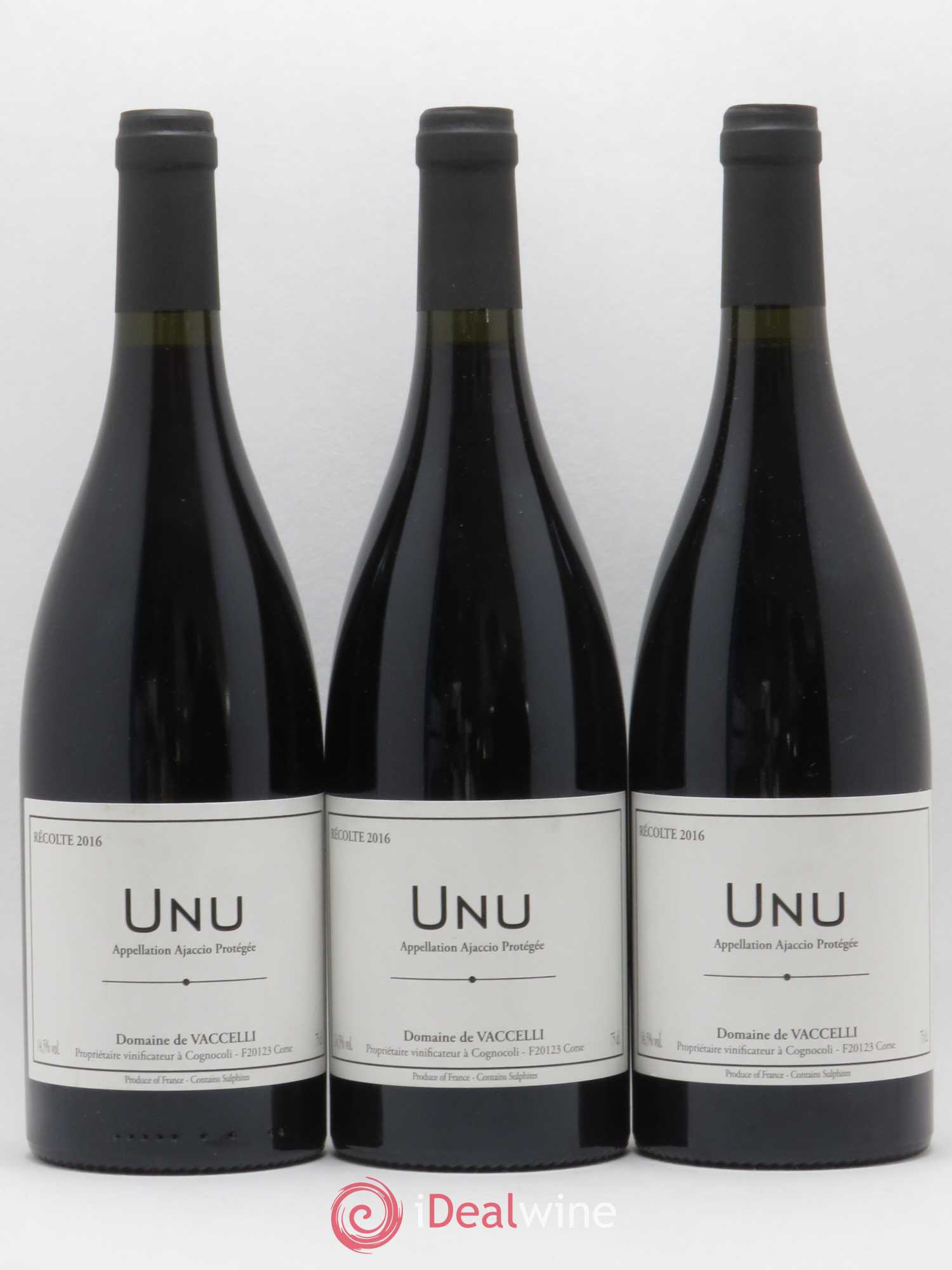 Ajaccio Unu Vaccelli 2016 - Lot de 3 bouteilles - 0