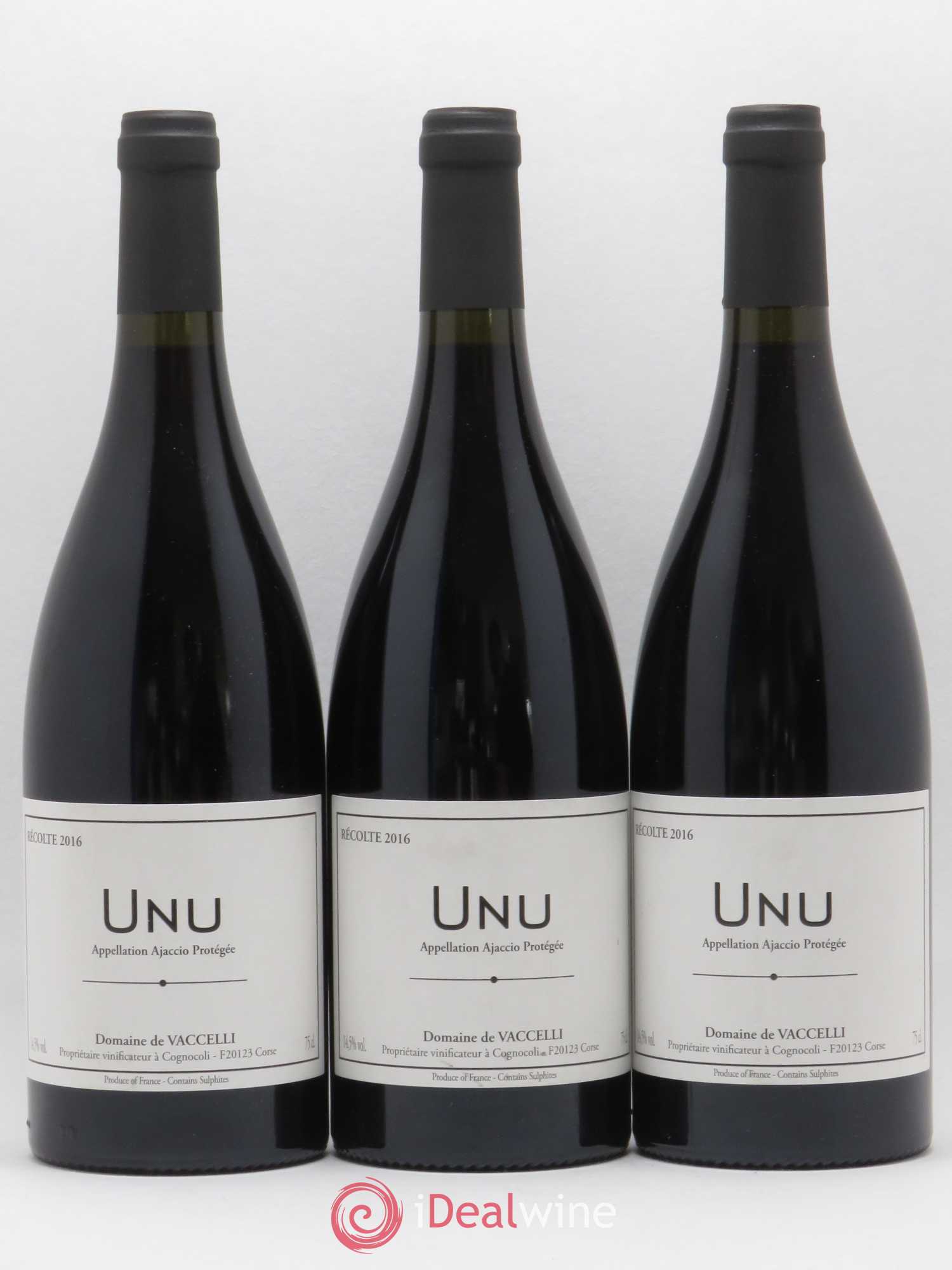 Ajaccio Unu Vaccelli 2016 - Lot de 3 bouteilles - 0