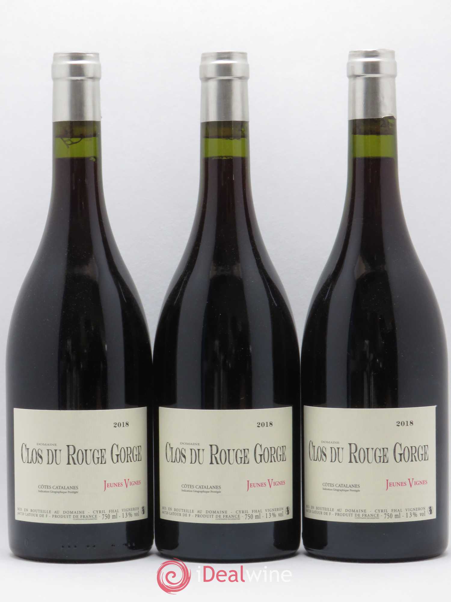 Côtes Catalanes (VDP des Côtes Catalanes) Clos du Rouge Gorge Jeunes Vignes Cyril Fhal 2018 - Lot de 6 bouteilles - 1