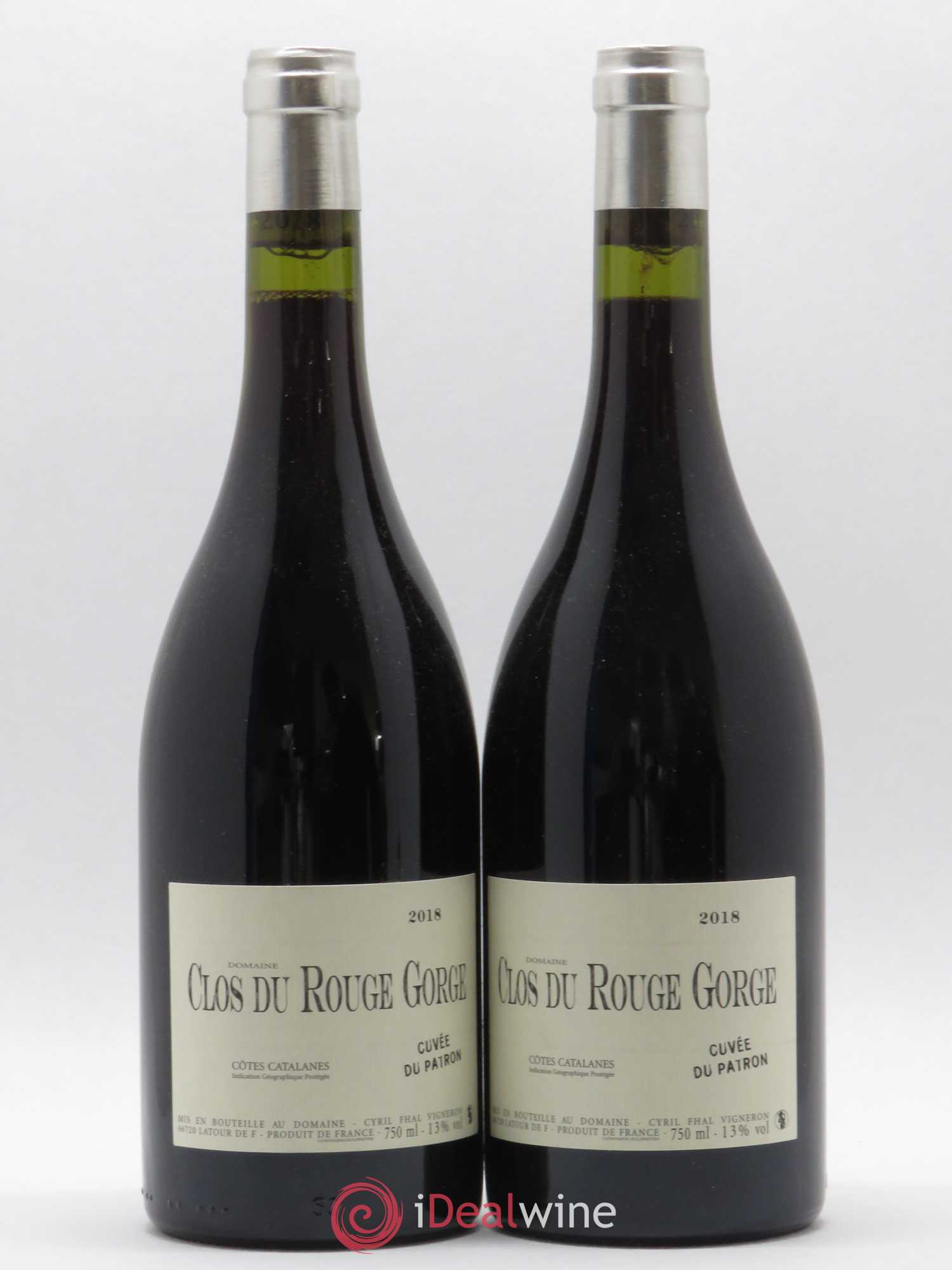 Côtes Catalanes Clos du Rouge Gorge Cuvée du Patron Cyril Fhal 2018 - Lot de 2 bouteilles - 0