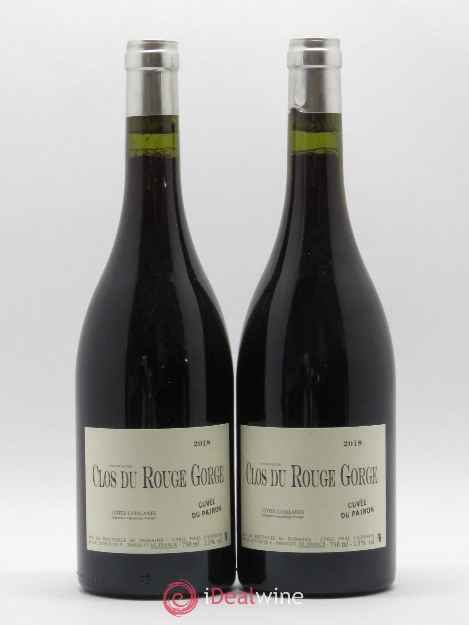 Côtes Catalanes Clos du Rouge Gorge Cuvée du Patron Cyril Fhal 2018 - Lot de 2 bouteilles - 0