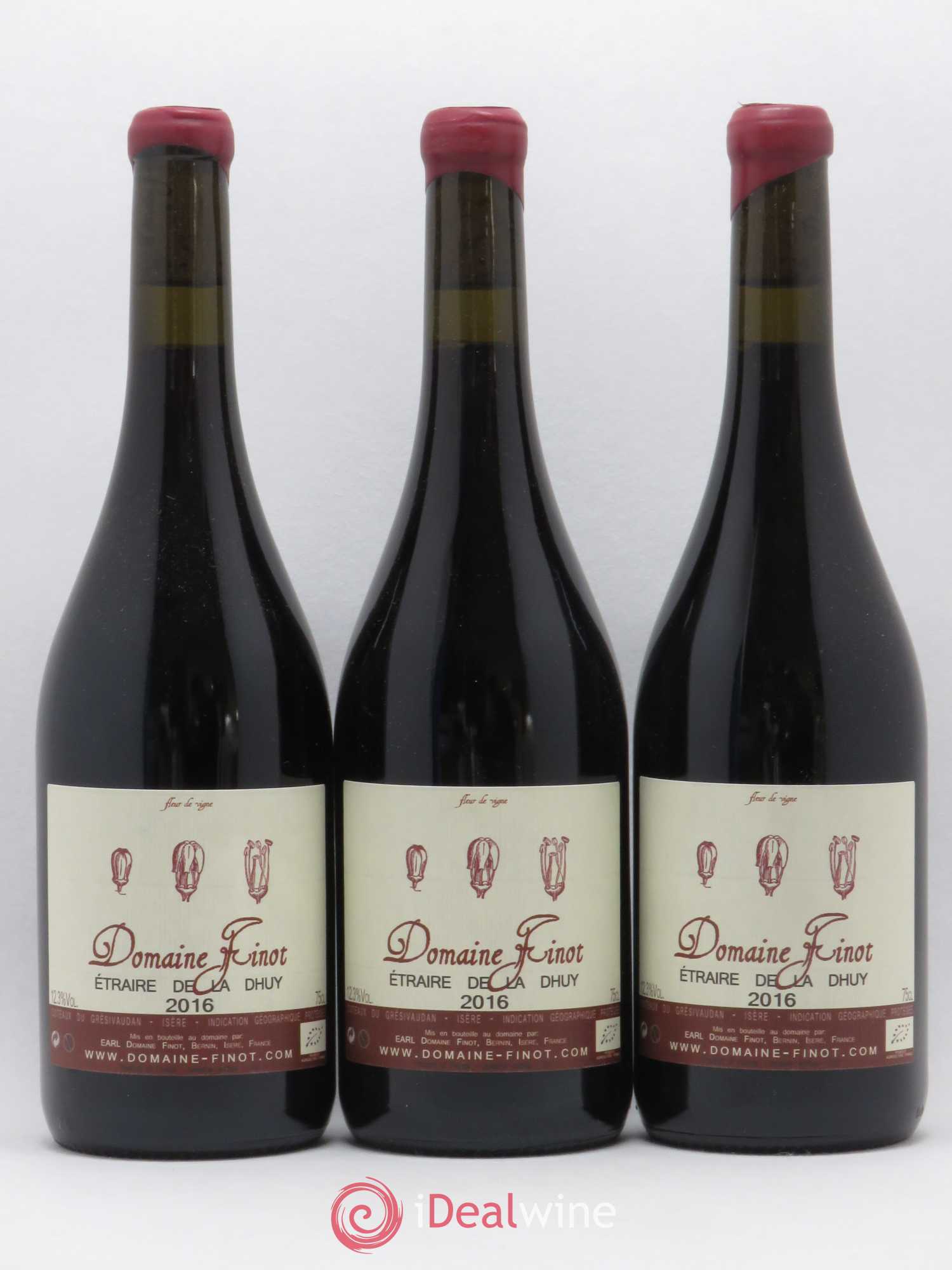 Isère Coteaux du Grésivaudan Etraire de la Ghuy Domaine Finot 2016 - Posten von 3 Flaschen - 0