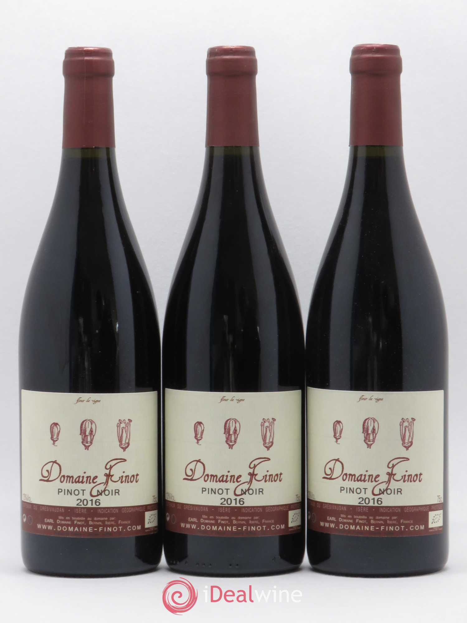 Isère Coteaux du Grésivaudan Pinot Noir Domaine Finot 2016 - Lot de 3 bouteilles - 0