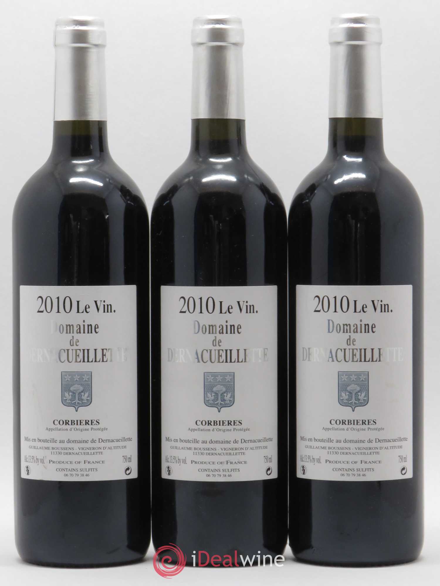 Corbières Le Vin. Dernacueillette 2010 - Posten von 3 Flaschen - 0