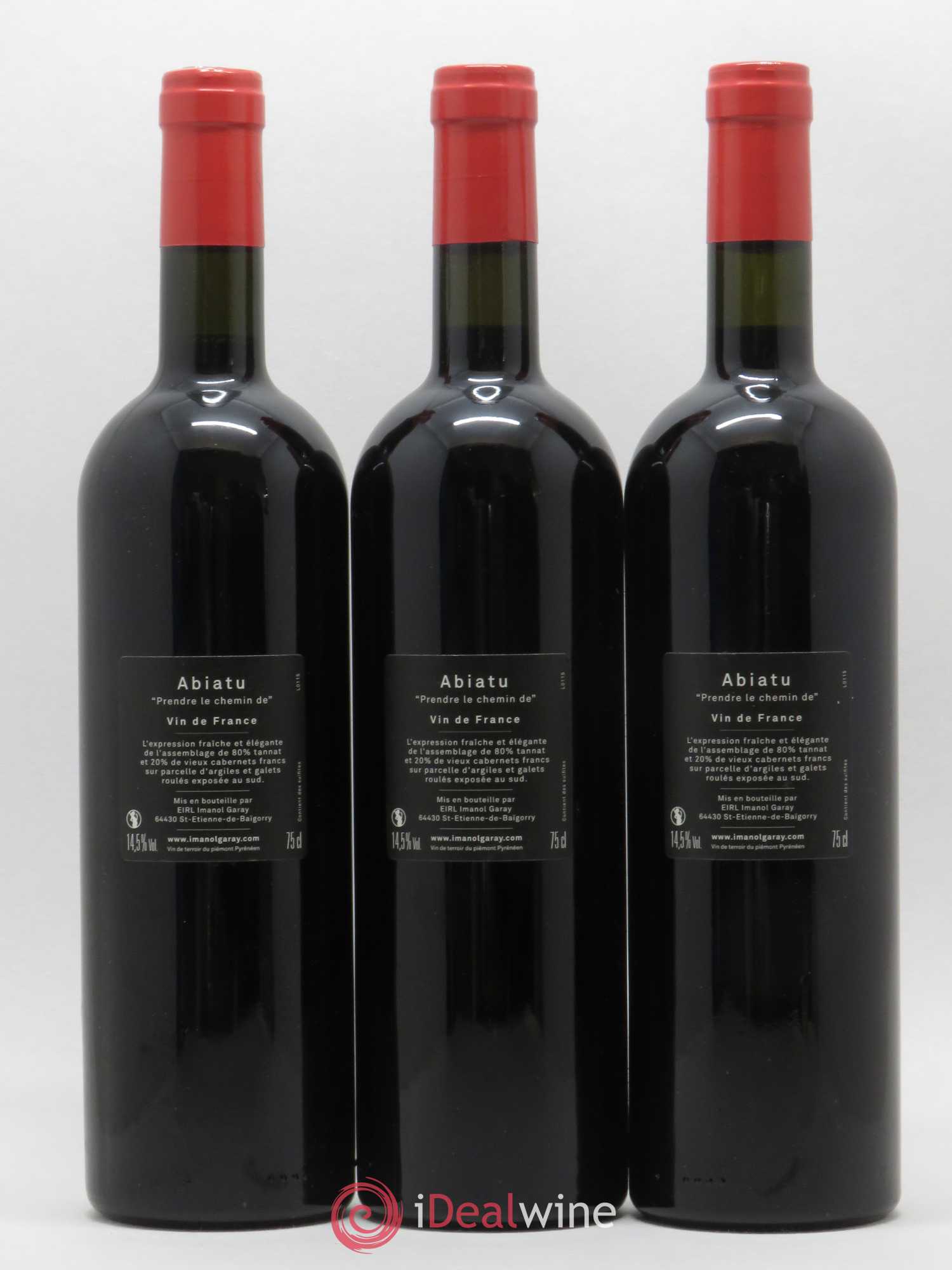 Sud-Ouest Vin de France Abiatu Prendre le chemin de Imanol Garay 2015 - Posten von 3 Flaschen - 1