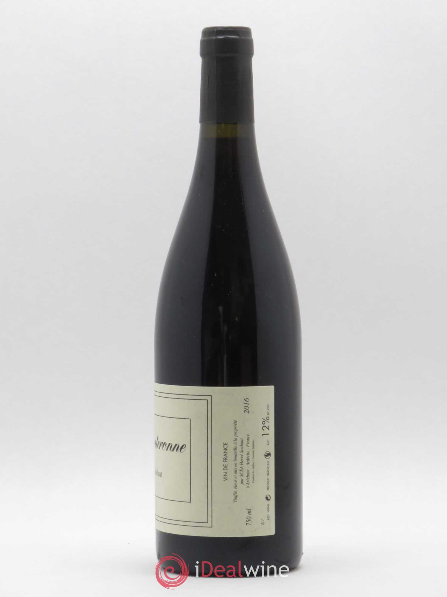 Ardèche La Souteronne Hervé Souhaut - Domaine Romaneaux-Destezet 2016 - Lot de 1 bouteille - 1