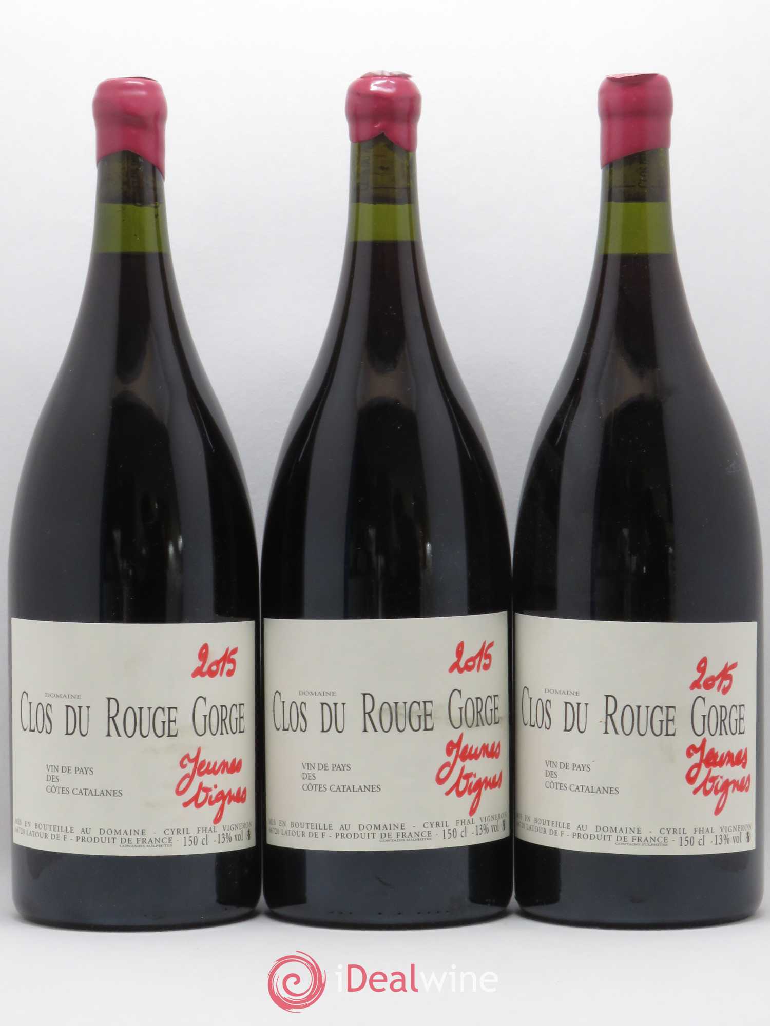 Côtes Catalanes (VDP des Côtes Catalanes) Clos du Rouge Gorge Jeunes Vignes Cyril Fhal 2015 - Lot de 3 magnums - 0