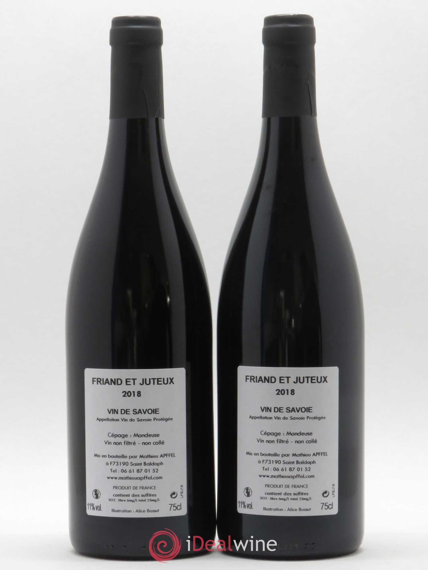 Vin de Savoie Friand et Juteux Mathieu Apffel 2018 - Lot de 2 bouteilles - 1
