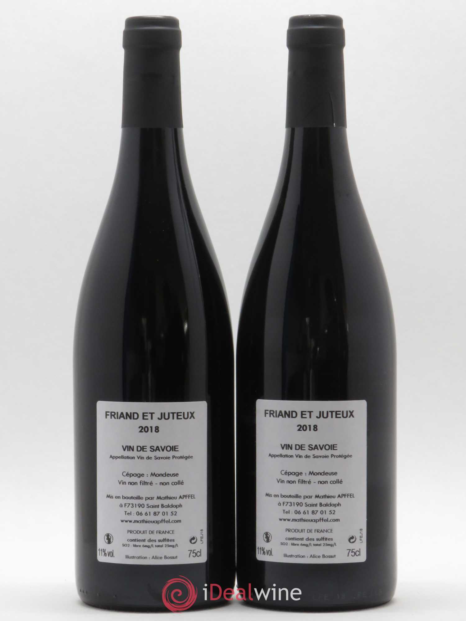Vin de Savoie Friand et Juteux Mathieu Apffel 2018 - Lot de 2 bouteilles - 1